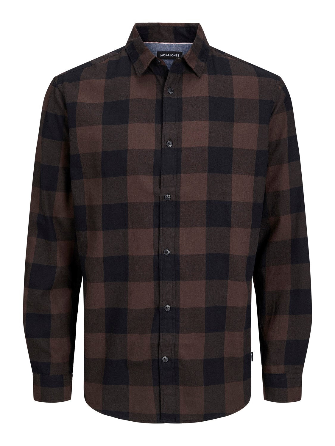 JACK & JONES CAMICIA A QUADRI UOMO - Col. Marrone