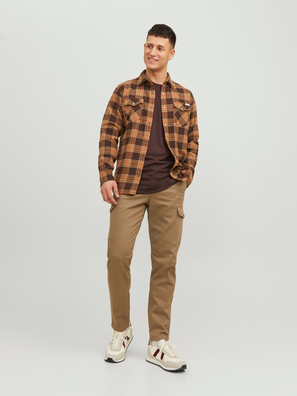 JACK & JONES PANTALONI CARGO CON TASCHE LATERALI - Col. Beige