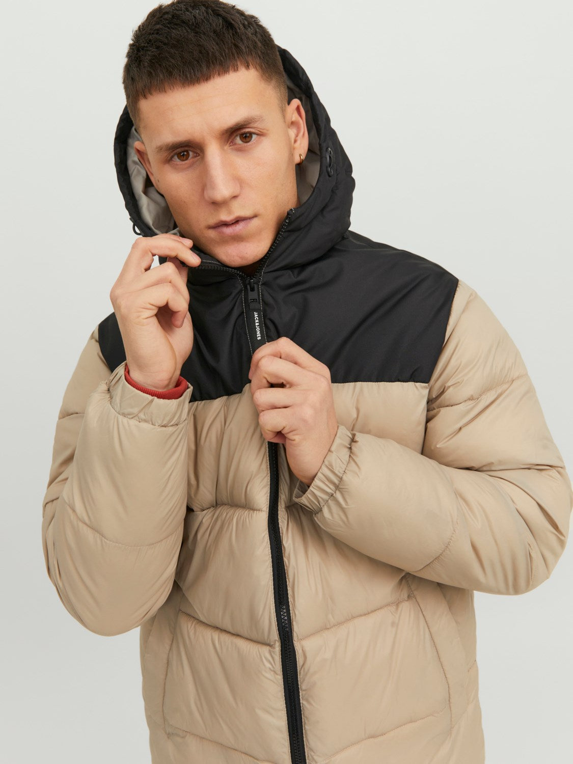 JACK & JONES PIUMINO CON CAPPUCCIO - Col. Beige