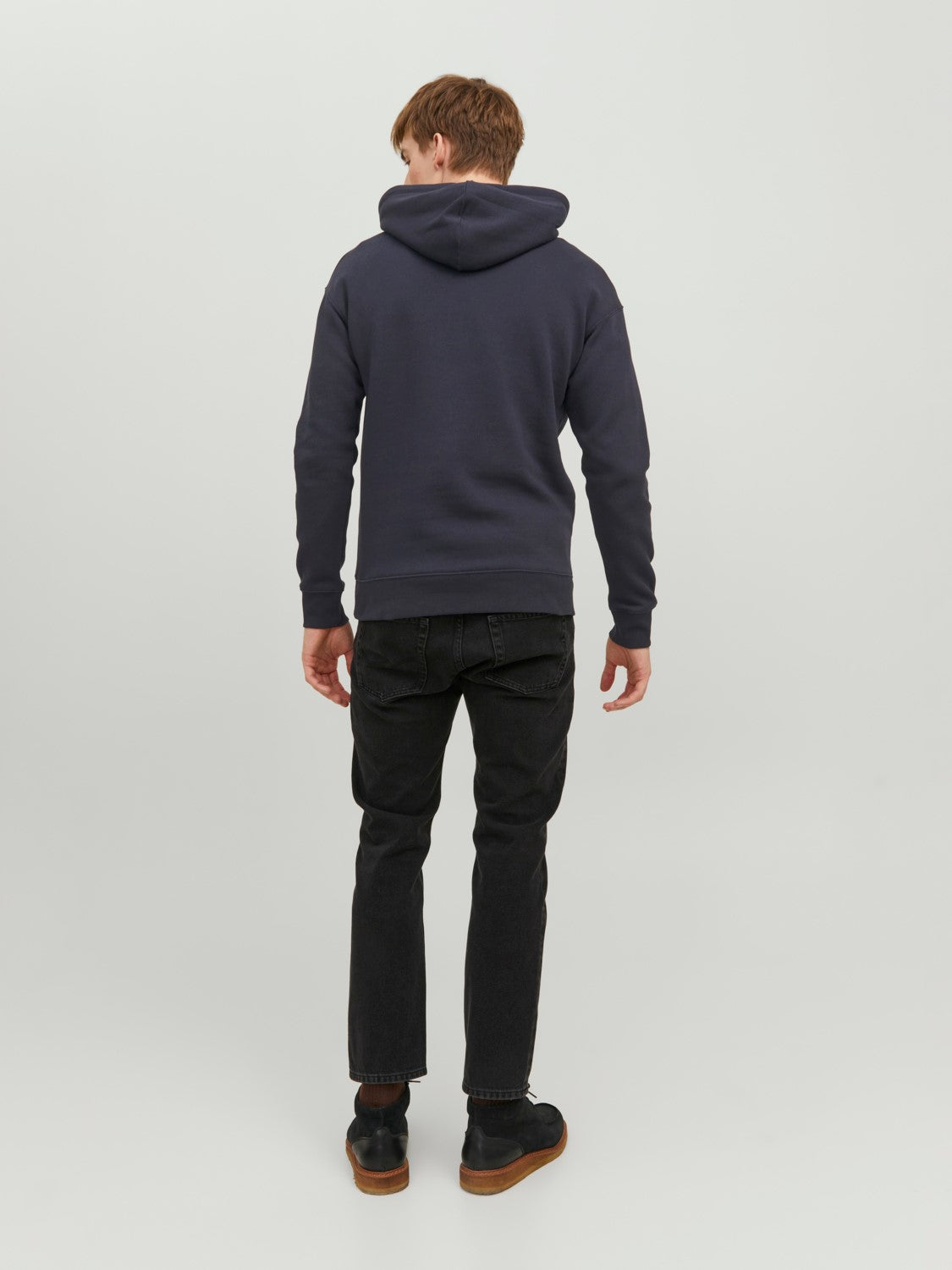 JACK & JONES FELPA CON CAPPUCCIO "ESSENTIALS" - Col. Dark Navy