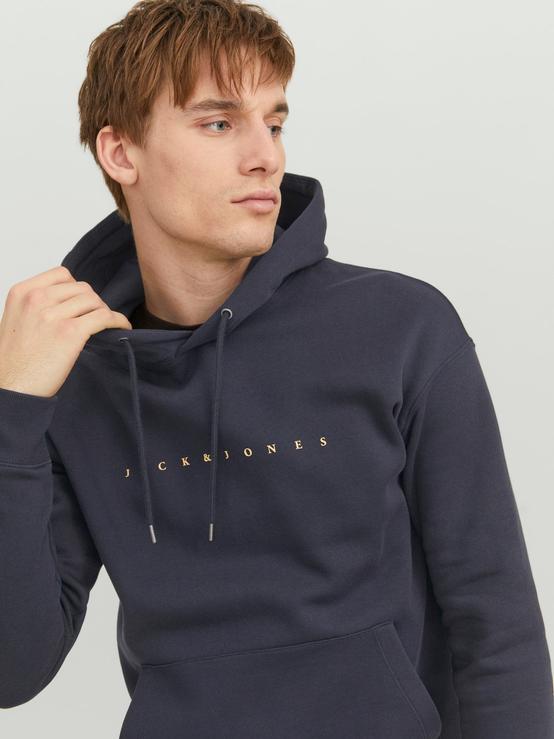JACK & JONES FELPA CON CAPPUCCIO "ESSENTIALS" - Col. Dark Navy