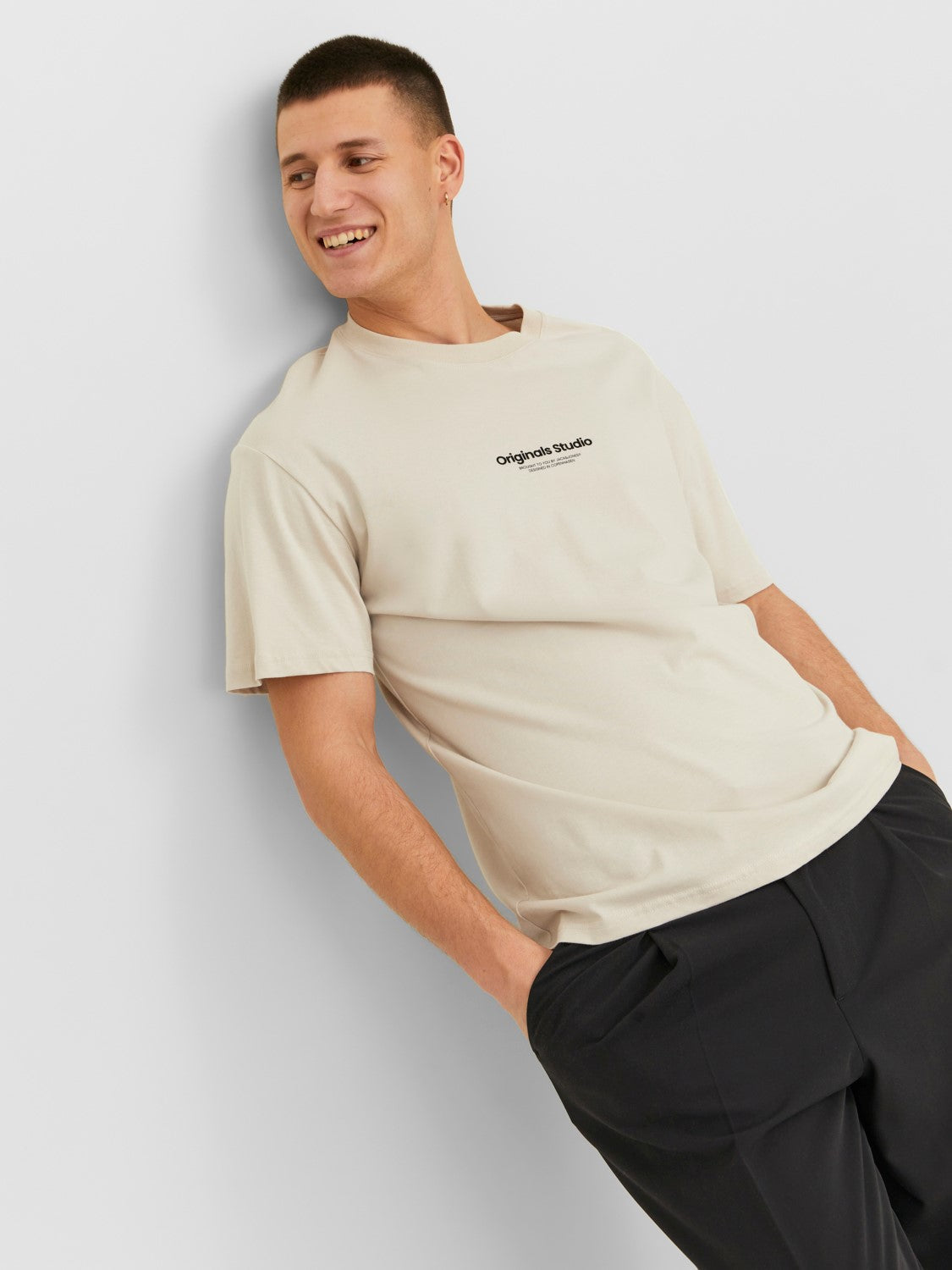 JACK & JONES T-SHIRT ORIGINALS STUDIO - Col. Beige