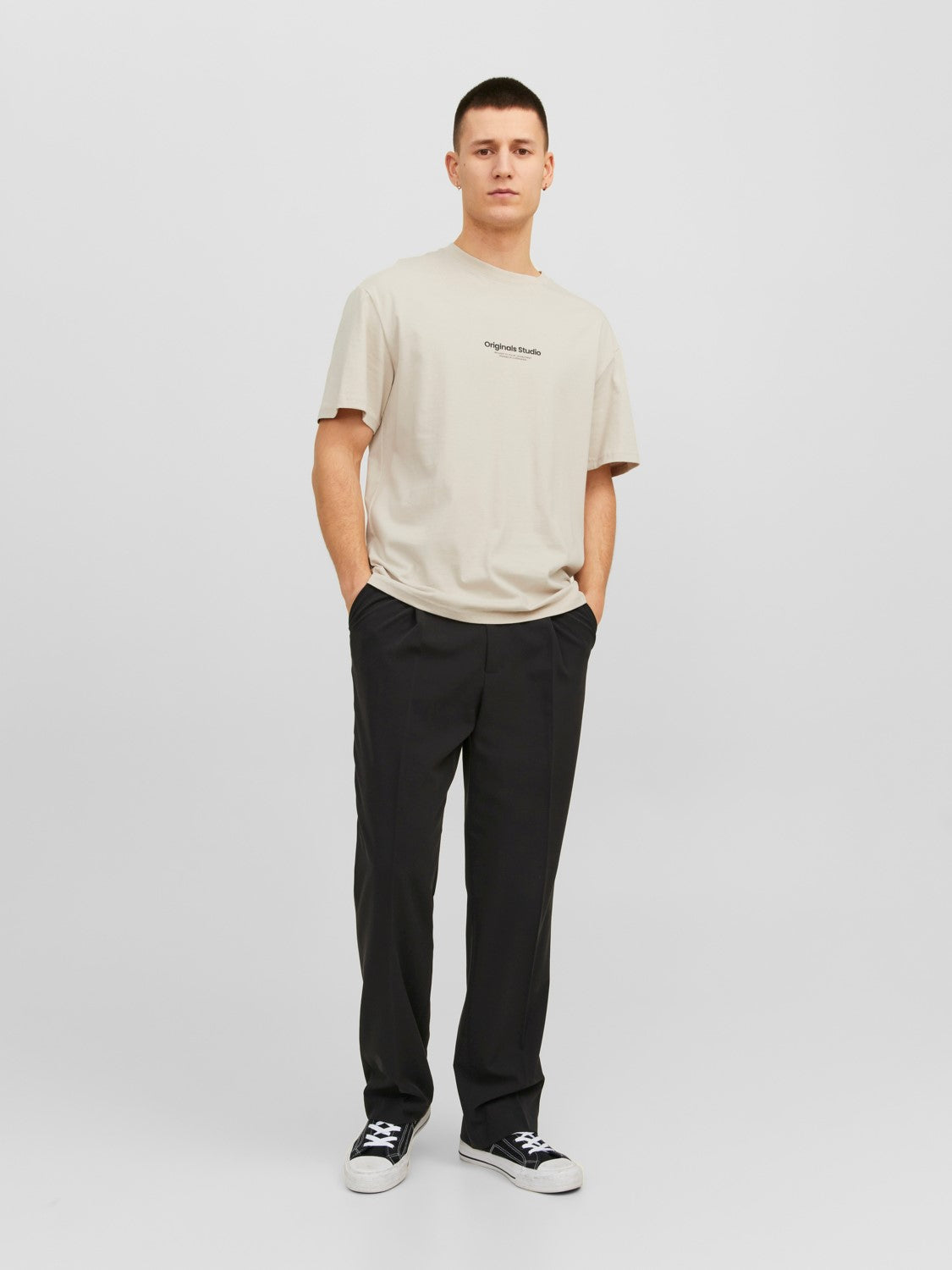 JACK & JONES T-SHIRT ORIGINALS STUDIO - Col. Beige