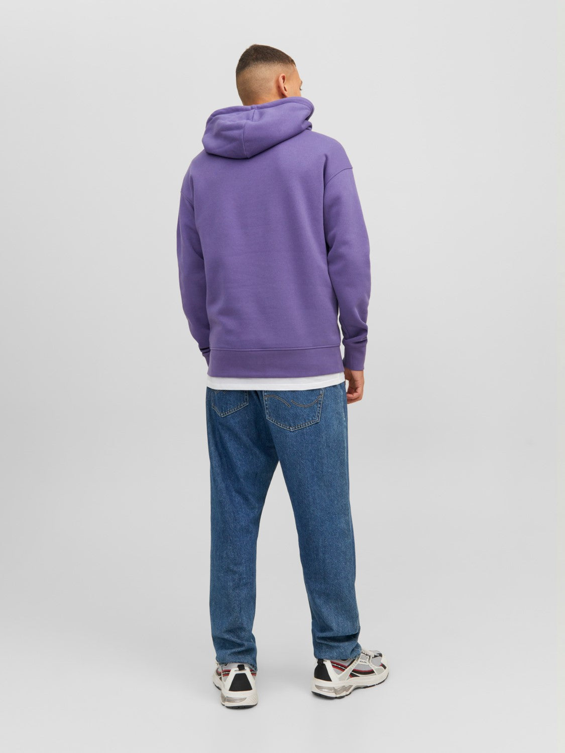 JACK & JONES FELPA CON CAPPUCCIO "ORIGINALS STUDIO" - Col. Viola