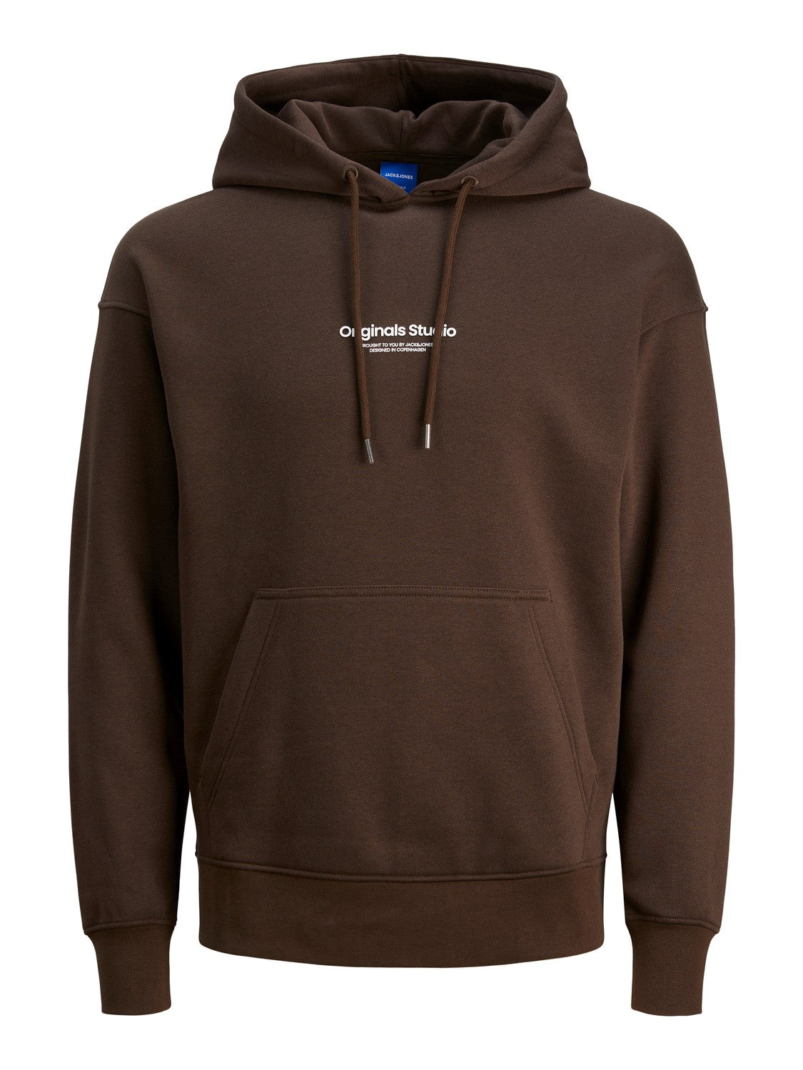 JACK & JONES FELPA CON CAPPUCCIO "ORIGINALS STUDIO" - Col. Marrone