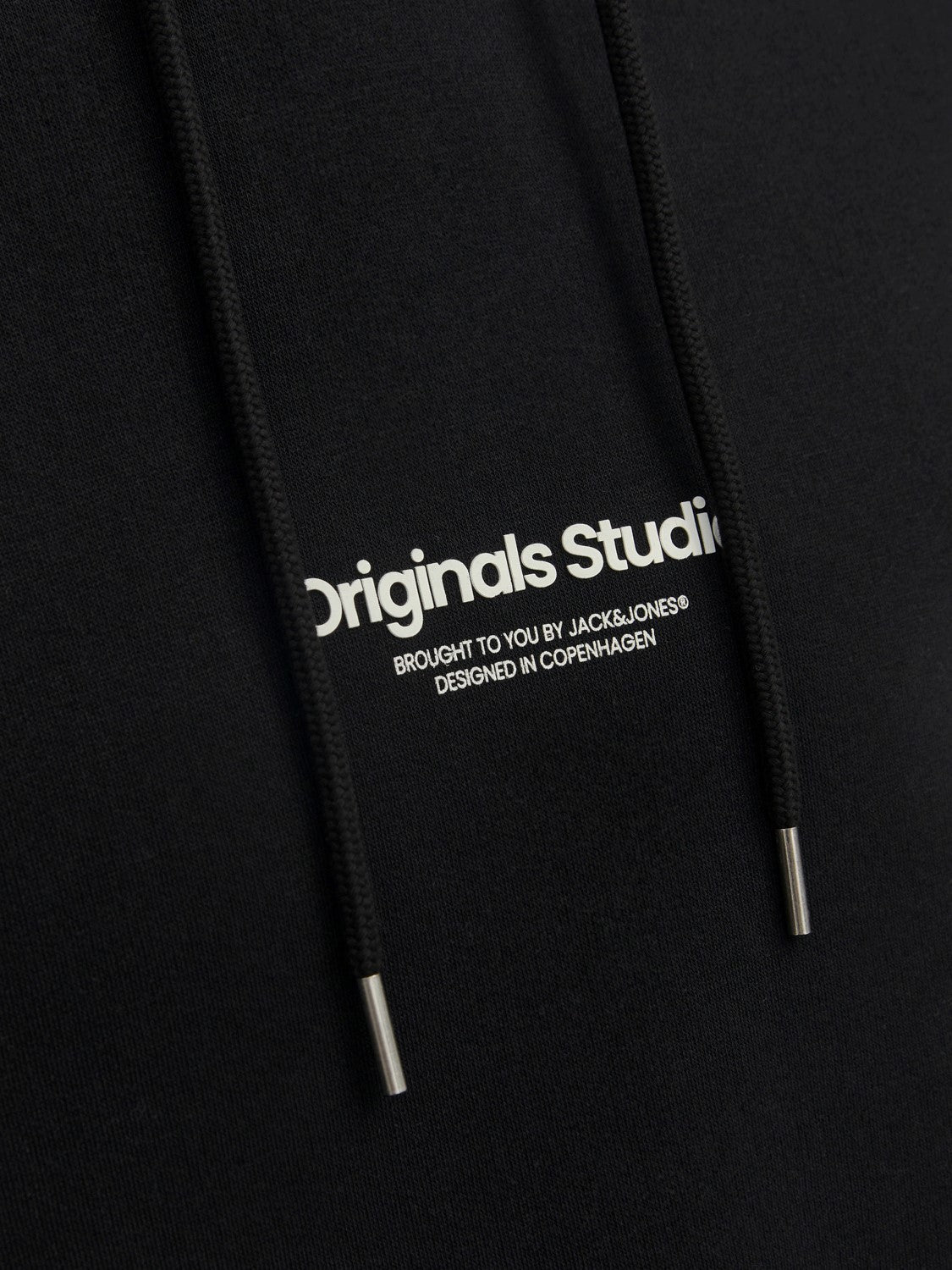JACK & JONES FELPA CON CAPPUCCIO "ORIGINALS STUDIO" - Col. Nero