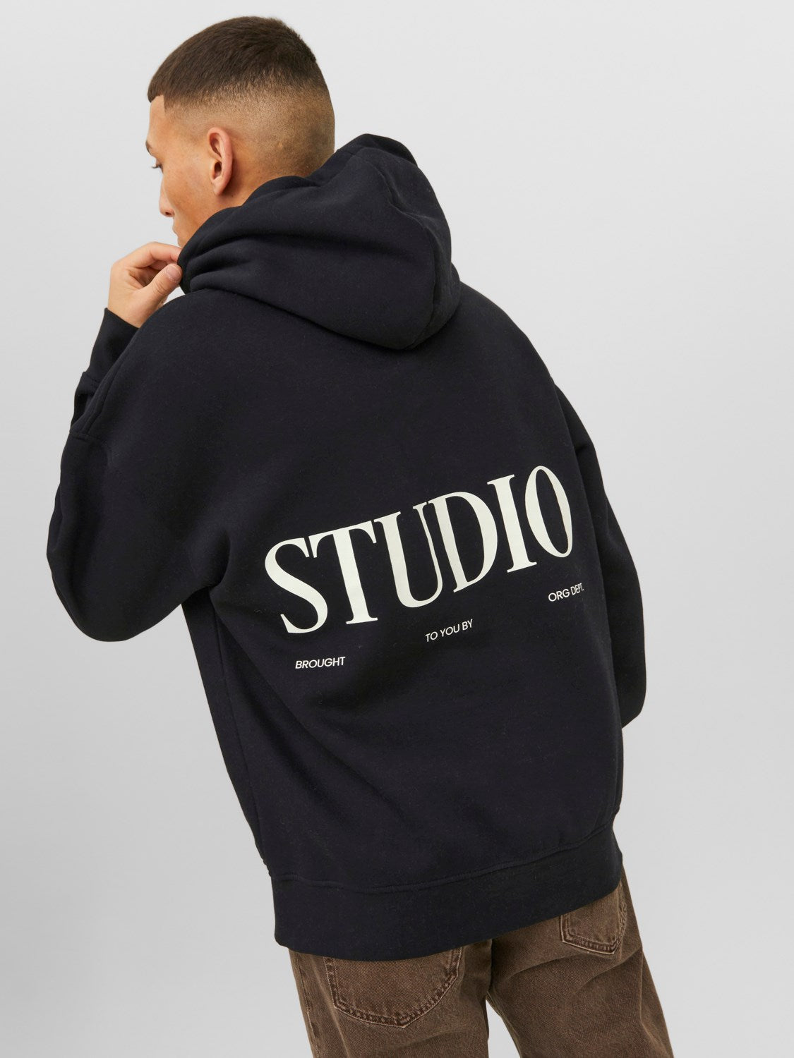 JACK & JONES FELPA CON CAPPUCCIO "STUDIO DEPT." - Col. Nero