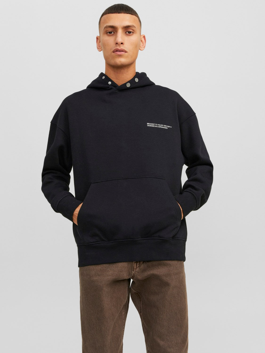 JACK & JONES FELPA CON CAPPUCCIO "STUDIO DEPT." - Col. Nero