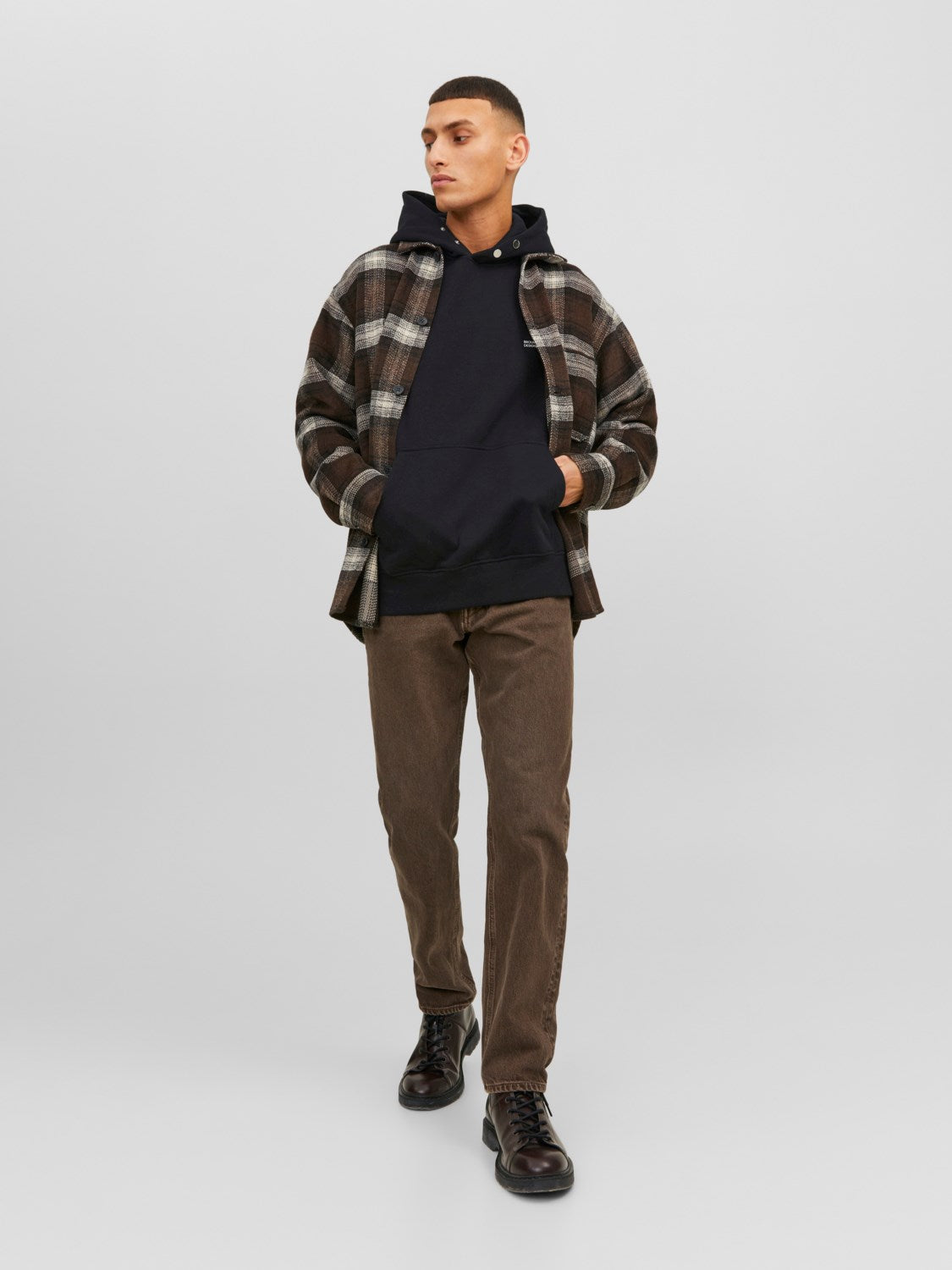 JACK & JONES FELPA CON CAPPUCCIO "STUDIO DEPT." - Col. Nero