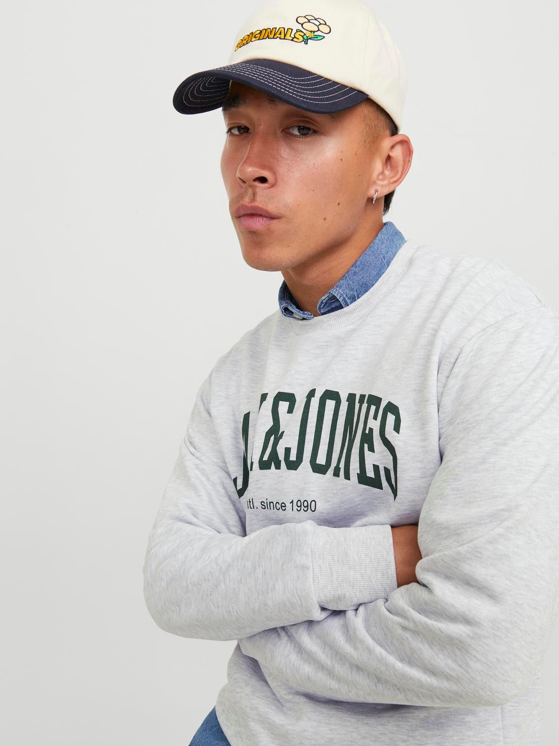 JACK & JONES FELPA "SINCE 1990" - Col. Grigio