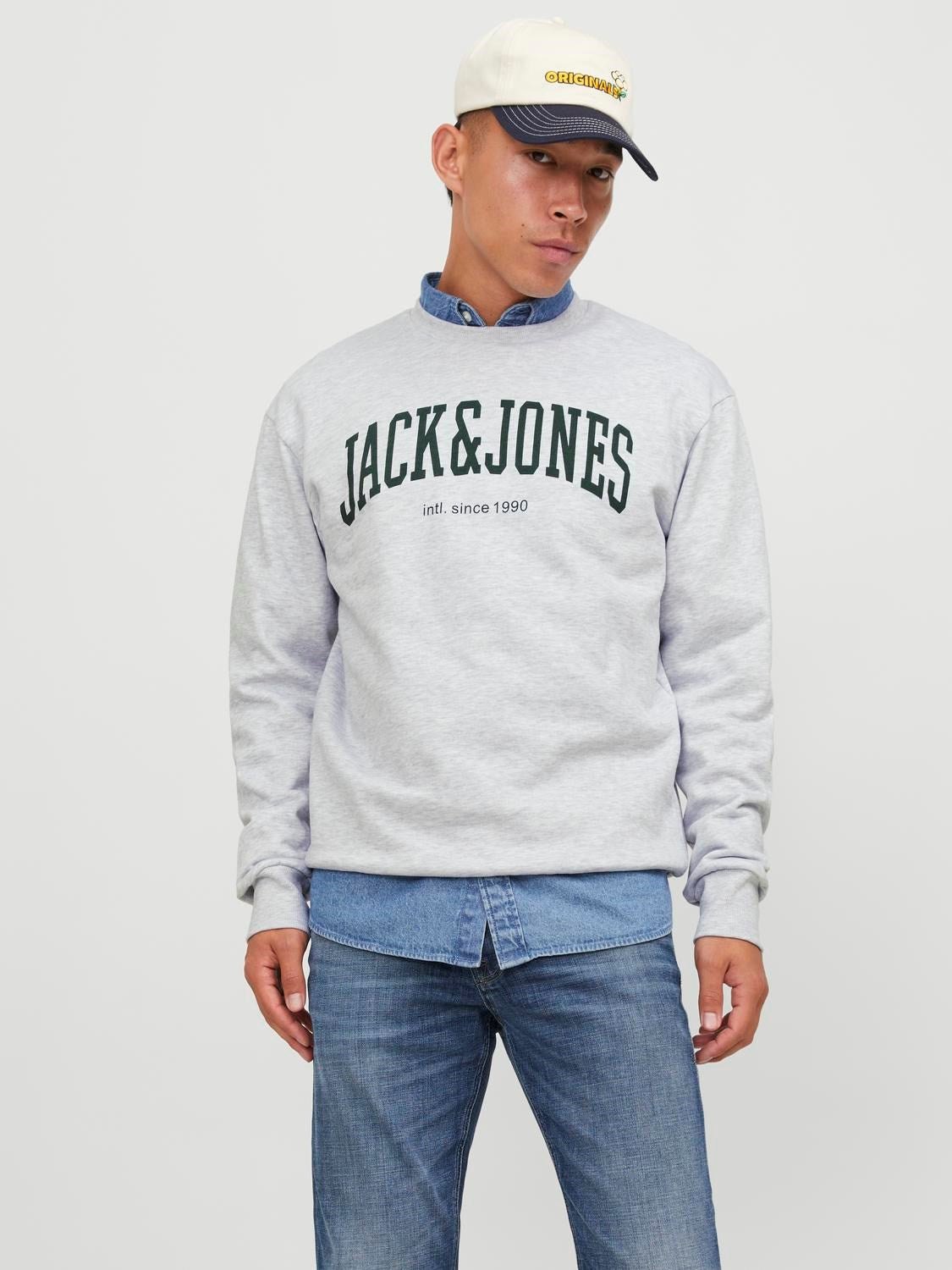 JACK & JONES FELPA "SINCE 1990" - Col. Grigio