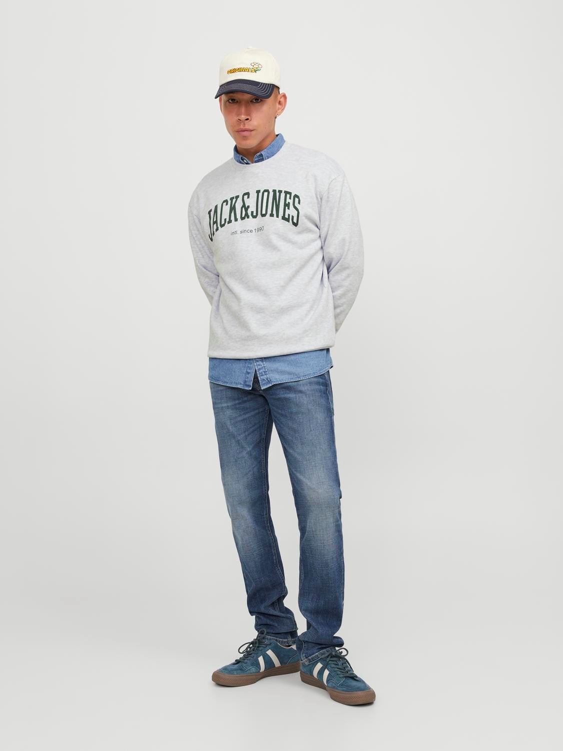 JACK & JONES FELPA "SINCE 1990" - Col. Grigio
