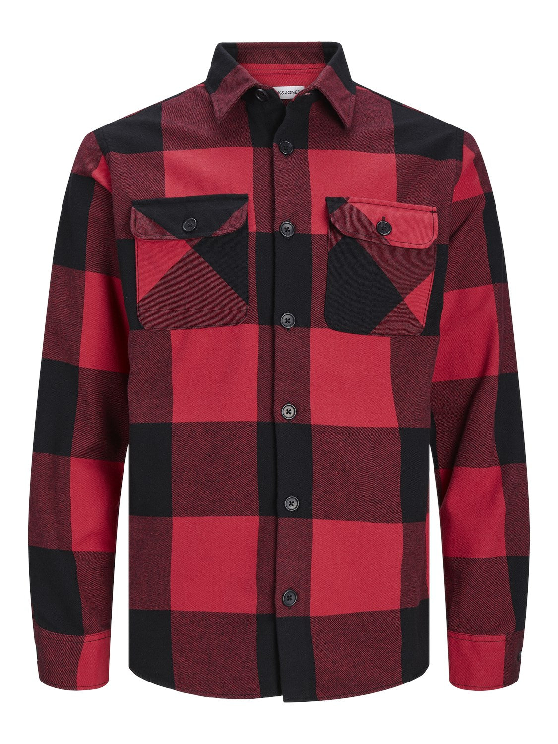JACK & JONES CAMICIA A QUADRI - Col. Rosso/Nero