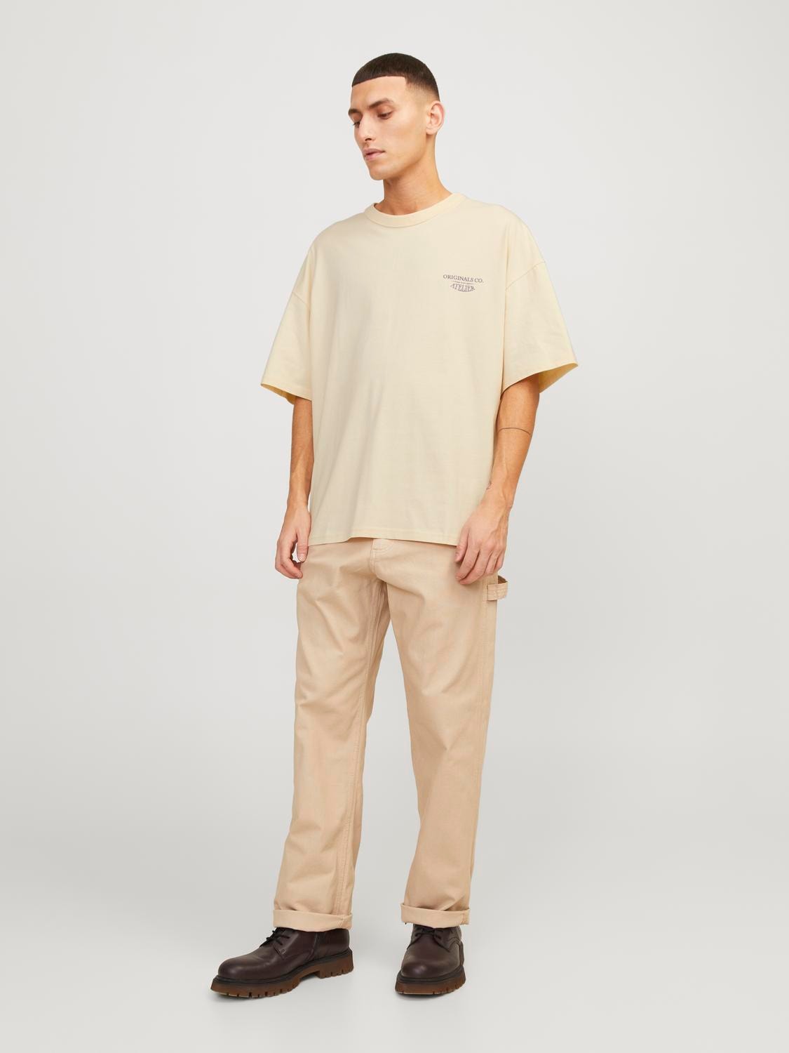 JACK & JONES T-SHIRT ORIGINALS ATELIER - Col. crema
