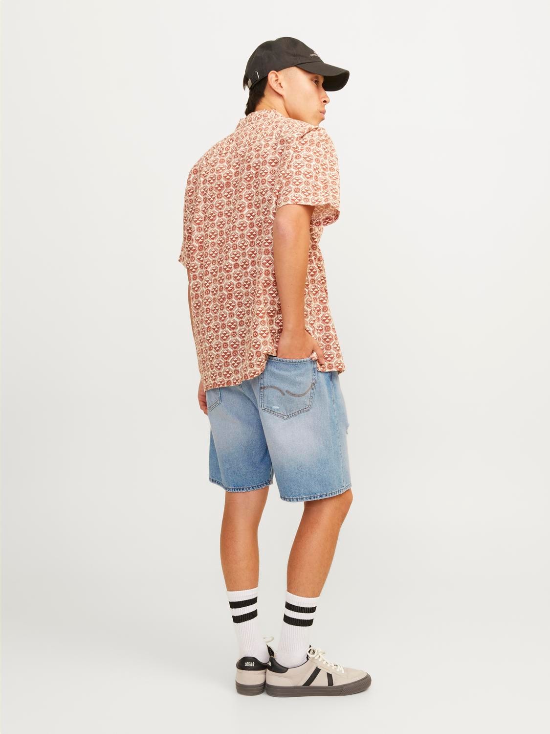 JACK & JONES DENIM RELAXED FIT SHORTS CON STRAPPI