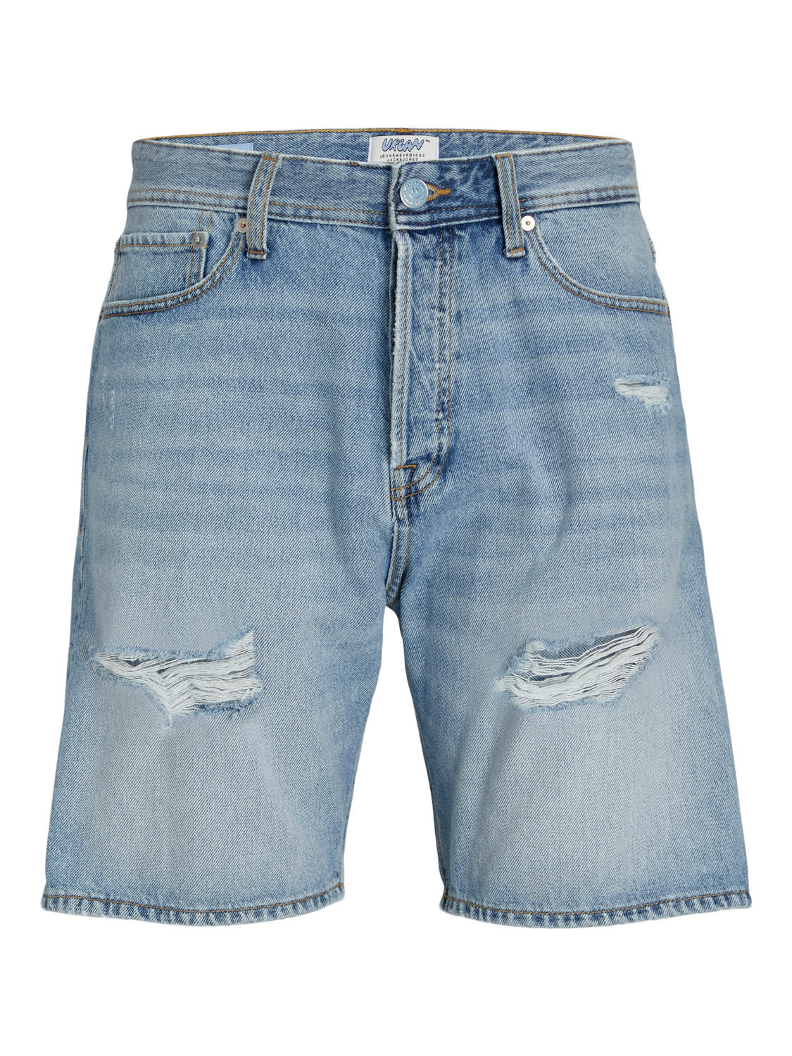 JACK & JONES DENIM RELAXED FIT SHORTS CON STRAPPI