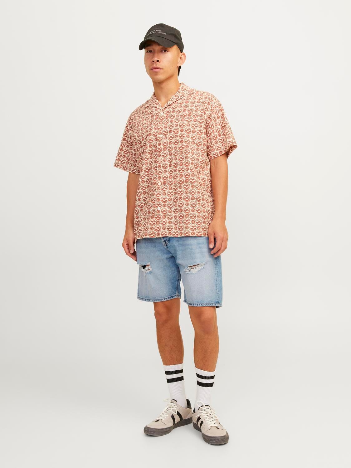 JACK & JONES DENIM RELAXED FIT SHORTS CON STRAPPI