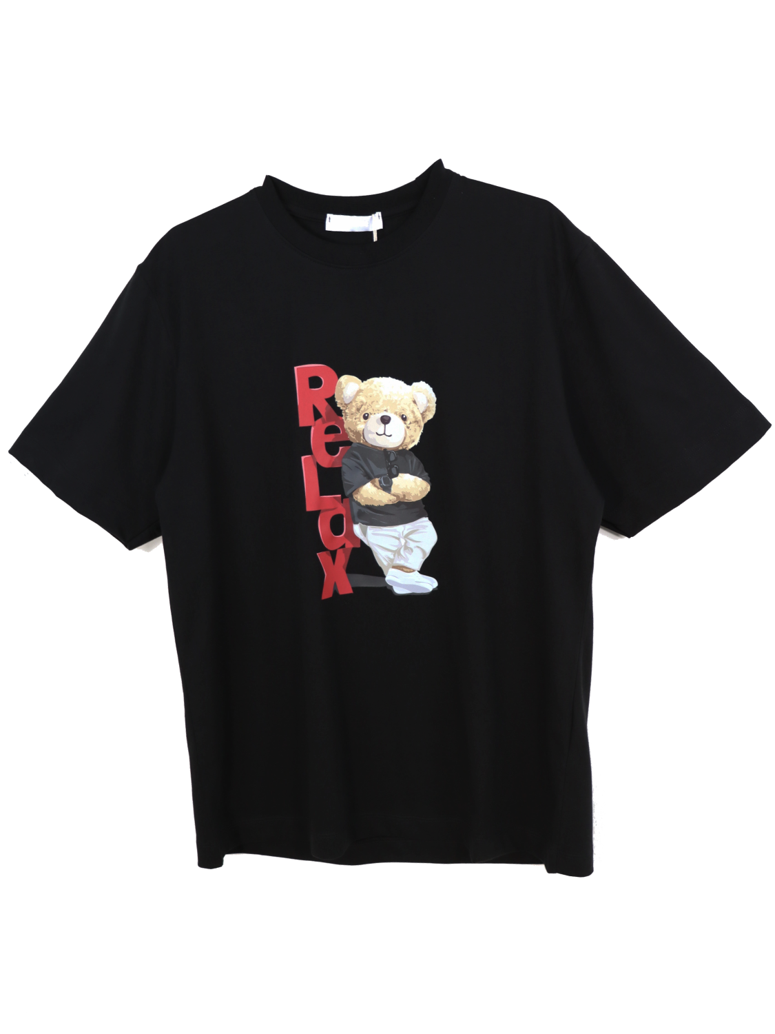 T-SHIRT "BEAR RELAX" - Col. nero