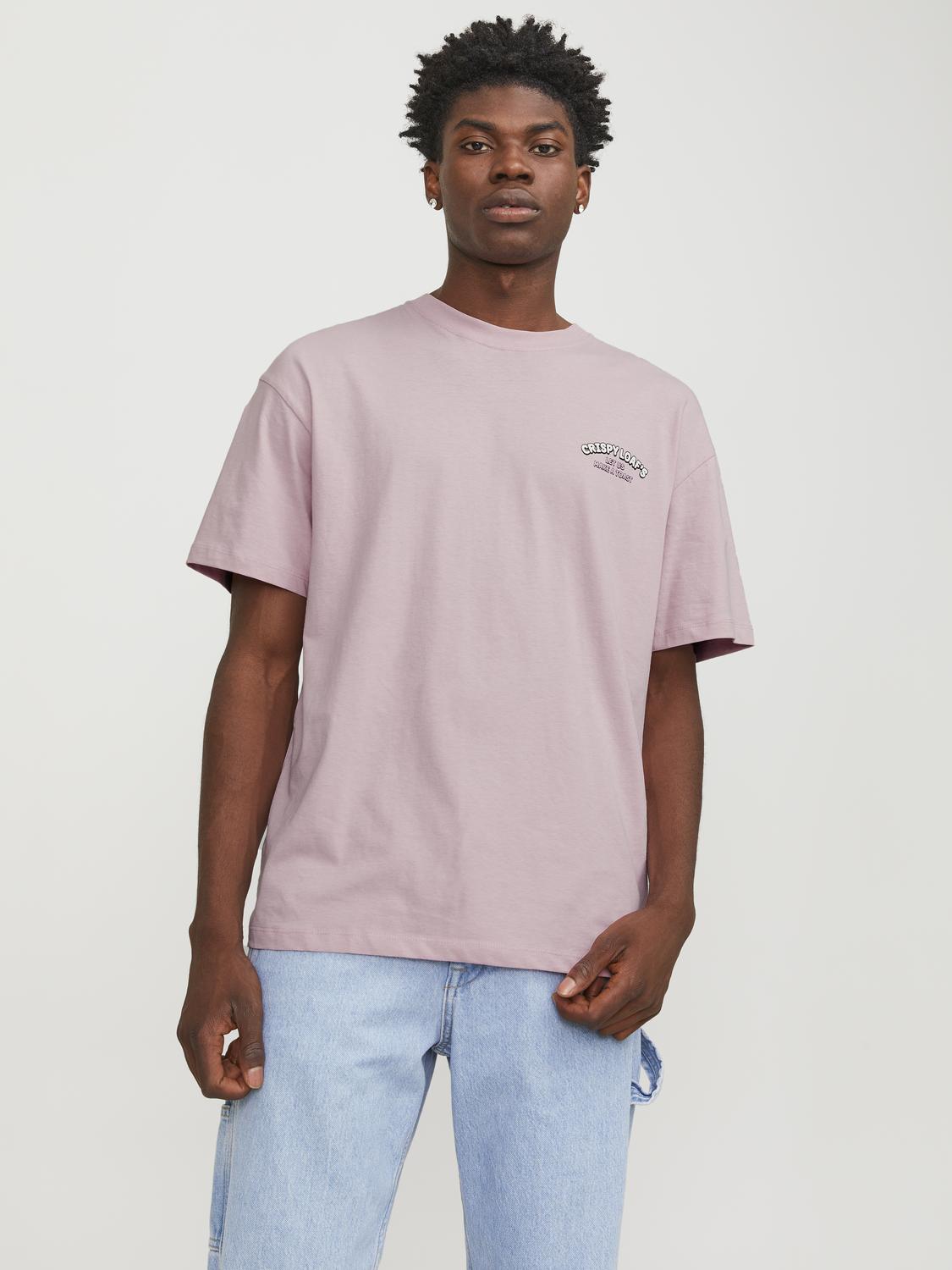JACK & JONES T-SHIRT "CRISPY LOAF'S" - Col. rosa