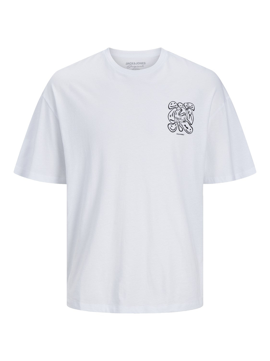 JACK & JONES T-SHIRT "Evolve or repeat" - Col. Bianco