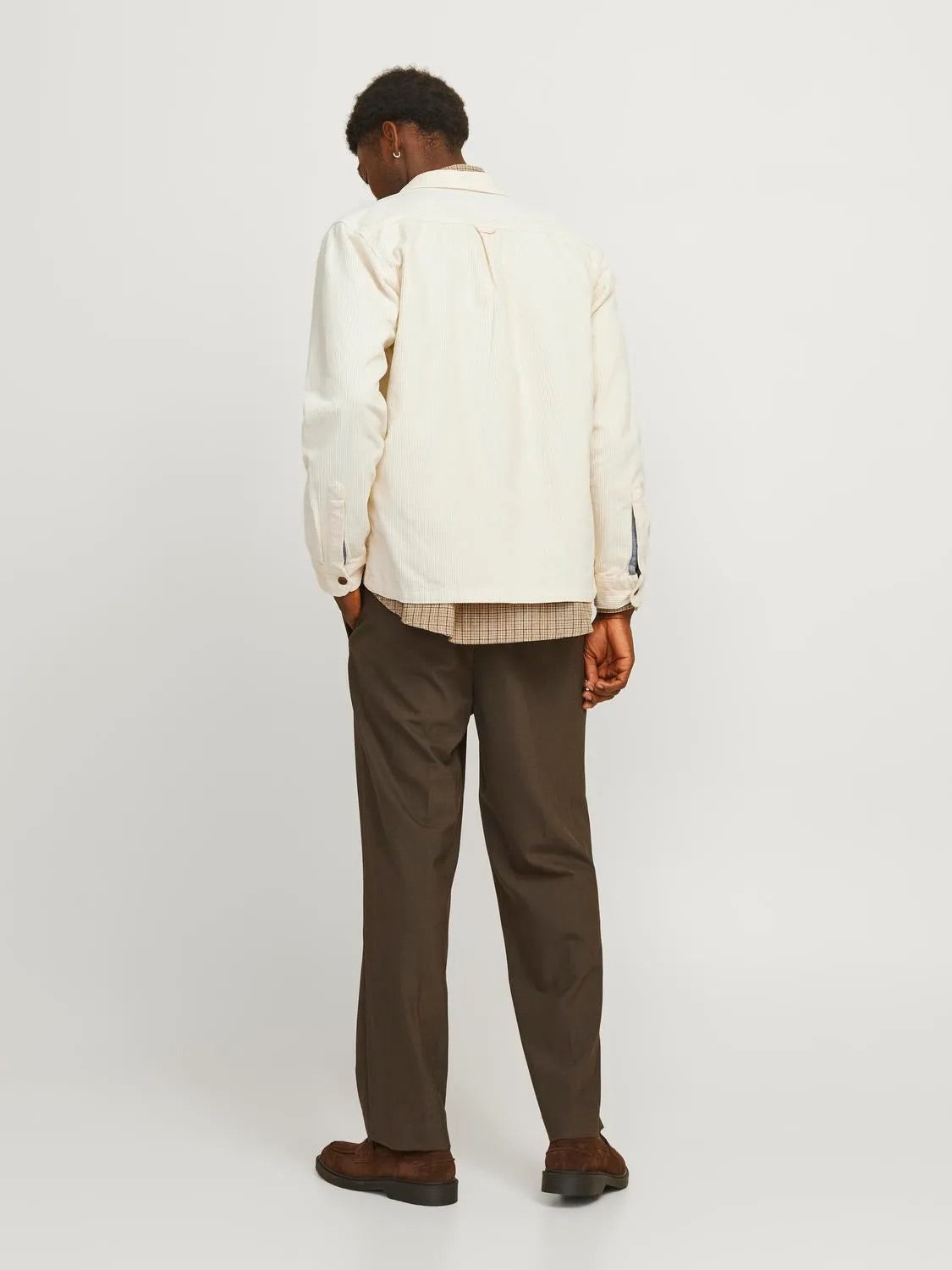 JACK & JONES GIACCA CAMICIA IN VELLUTO - Col. Panna