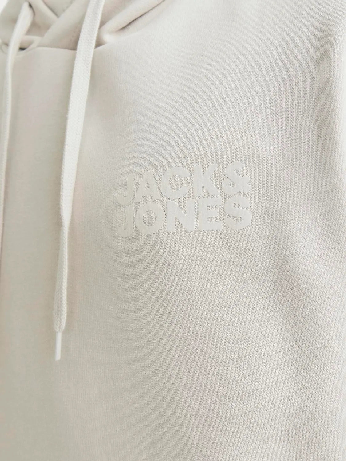 JACK & JONES FELPA CON CAPPUCCIO "LOGO" - Col. Beige