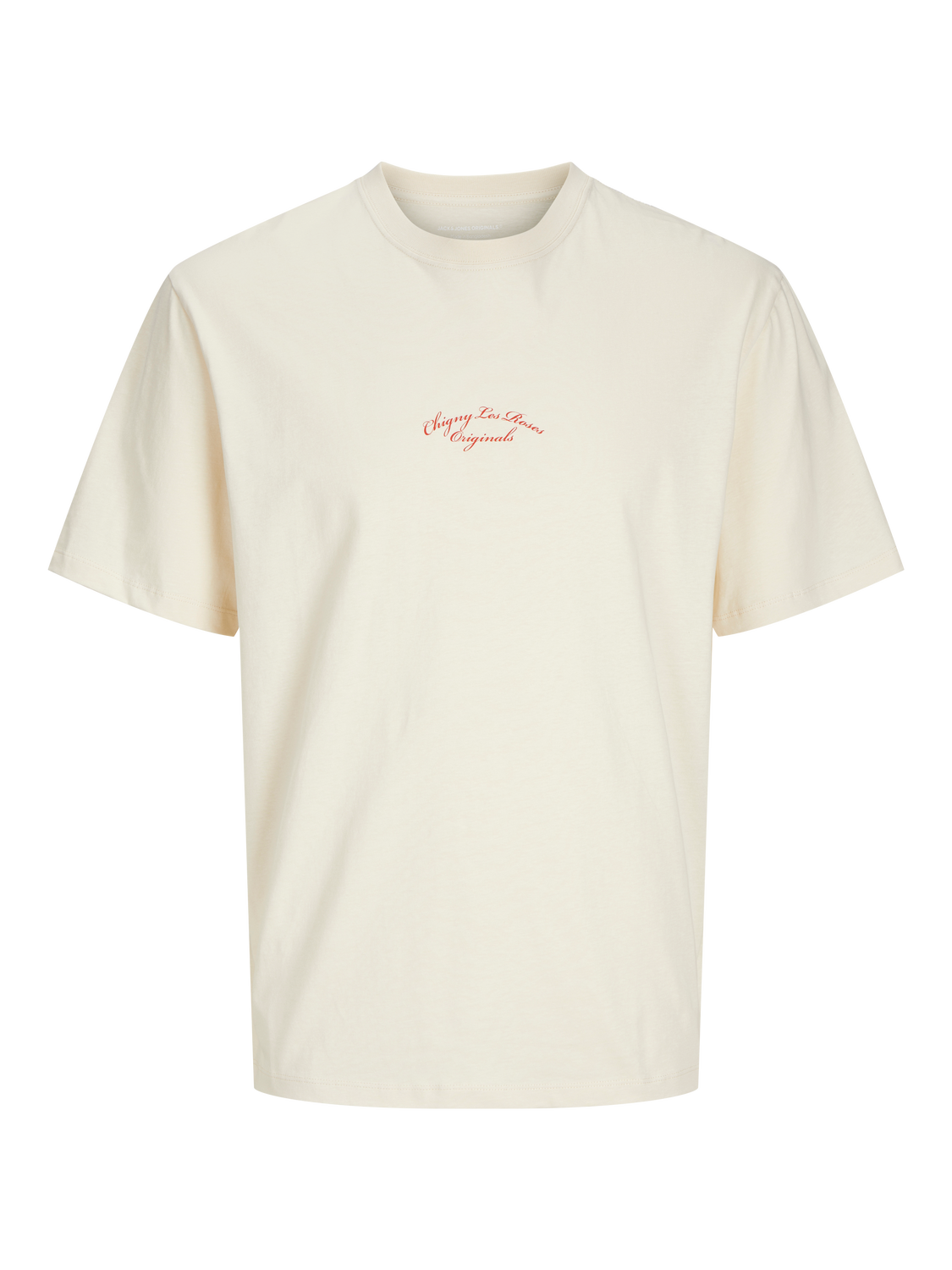JACK & JONES T-SHIRT LES ROSES - Col. crema