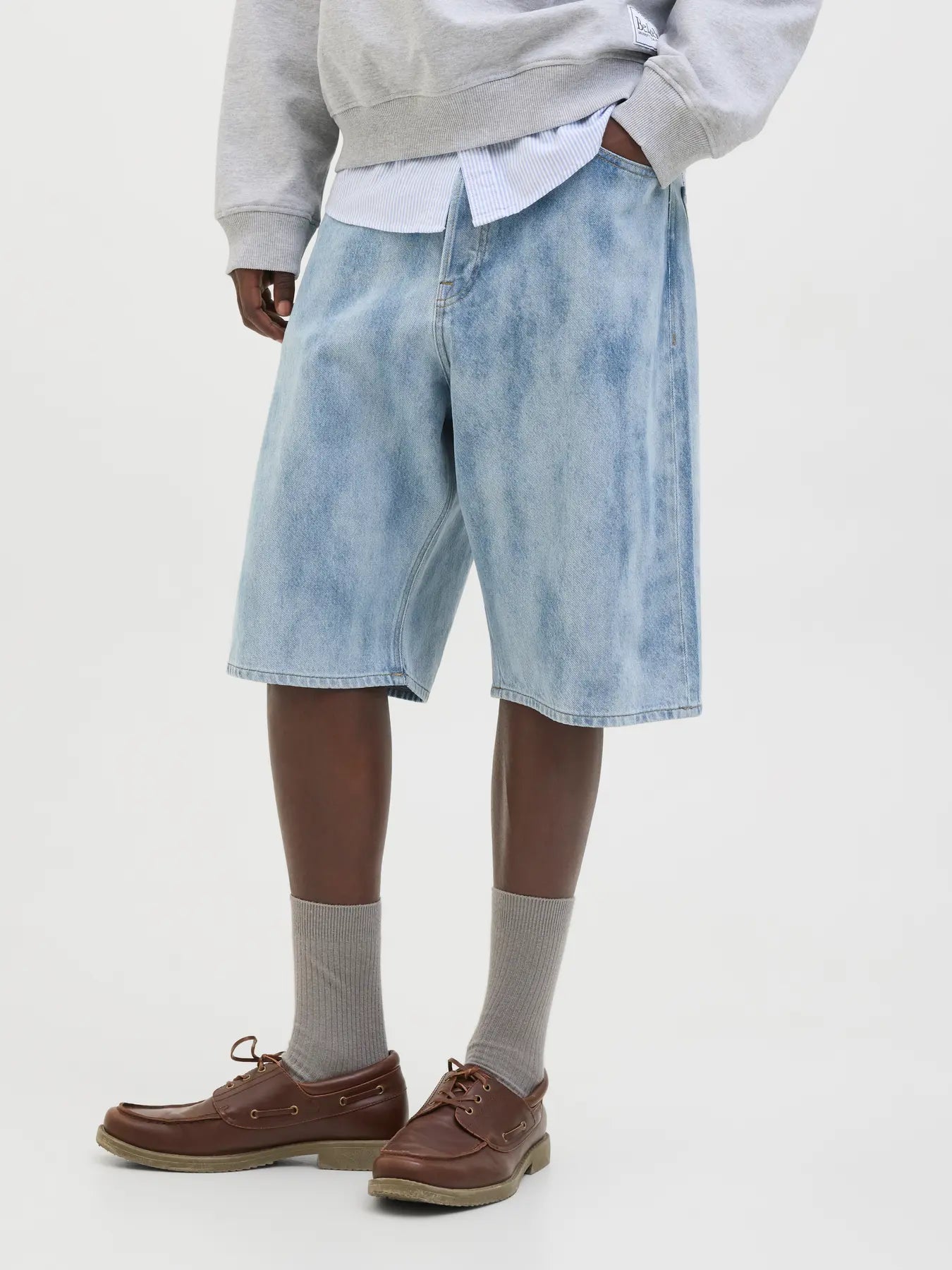 JACK & JONES SHORTS IN JEANS EXTRA BAGGY "JJIRON" - Denim