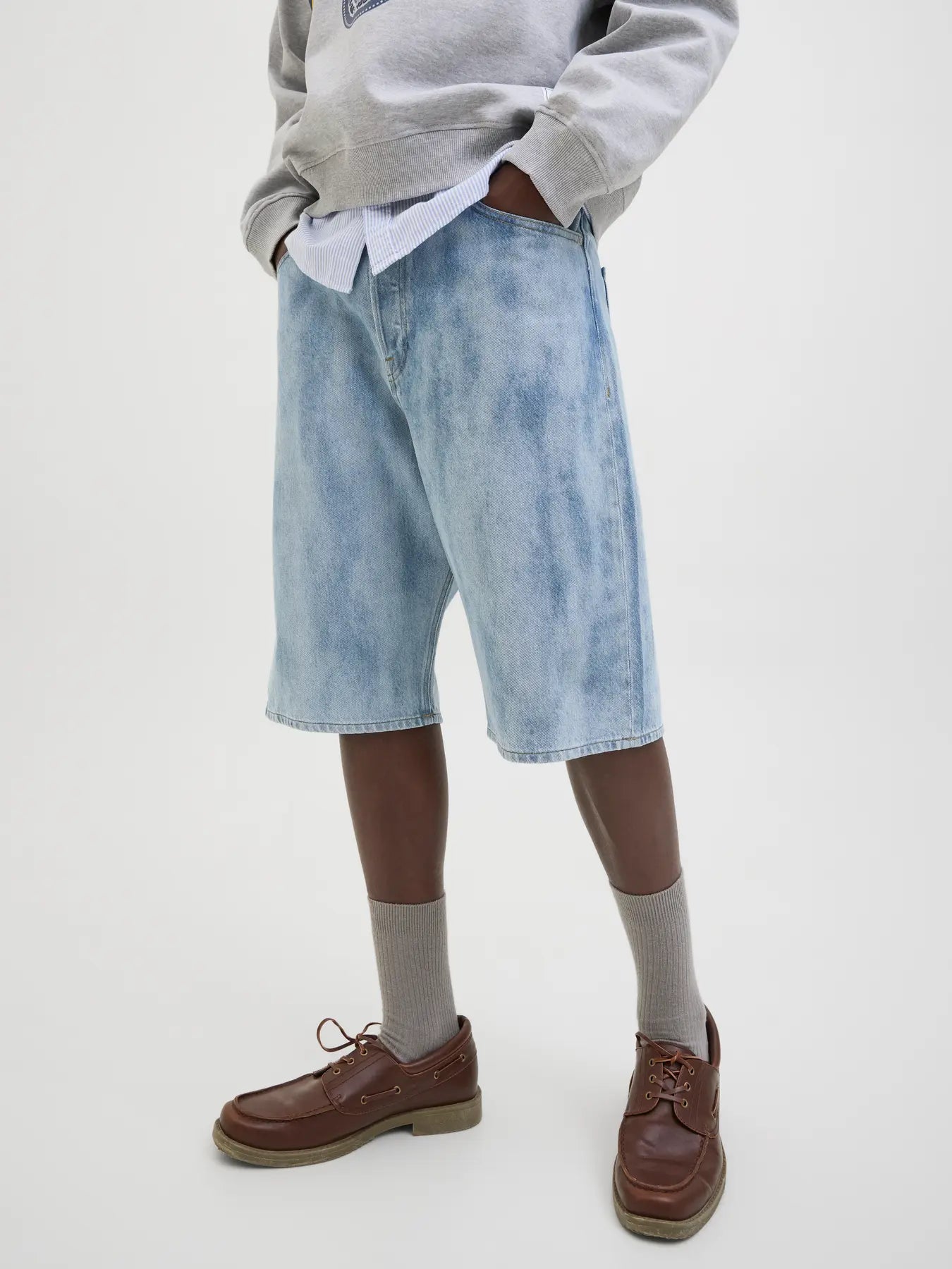 JACK & JONES SHORTS IN JEANS EXTRA BAGGY "JJIRON" - Denim