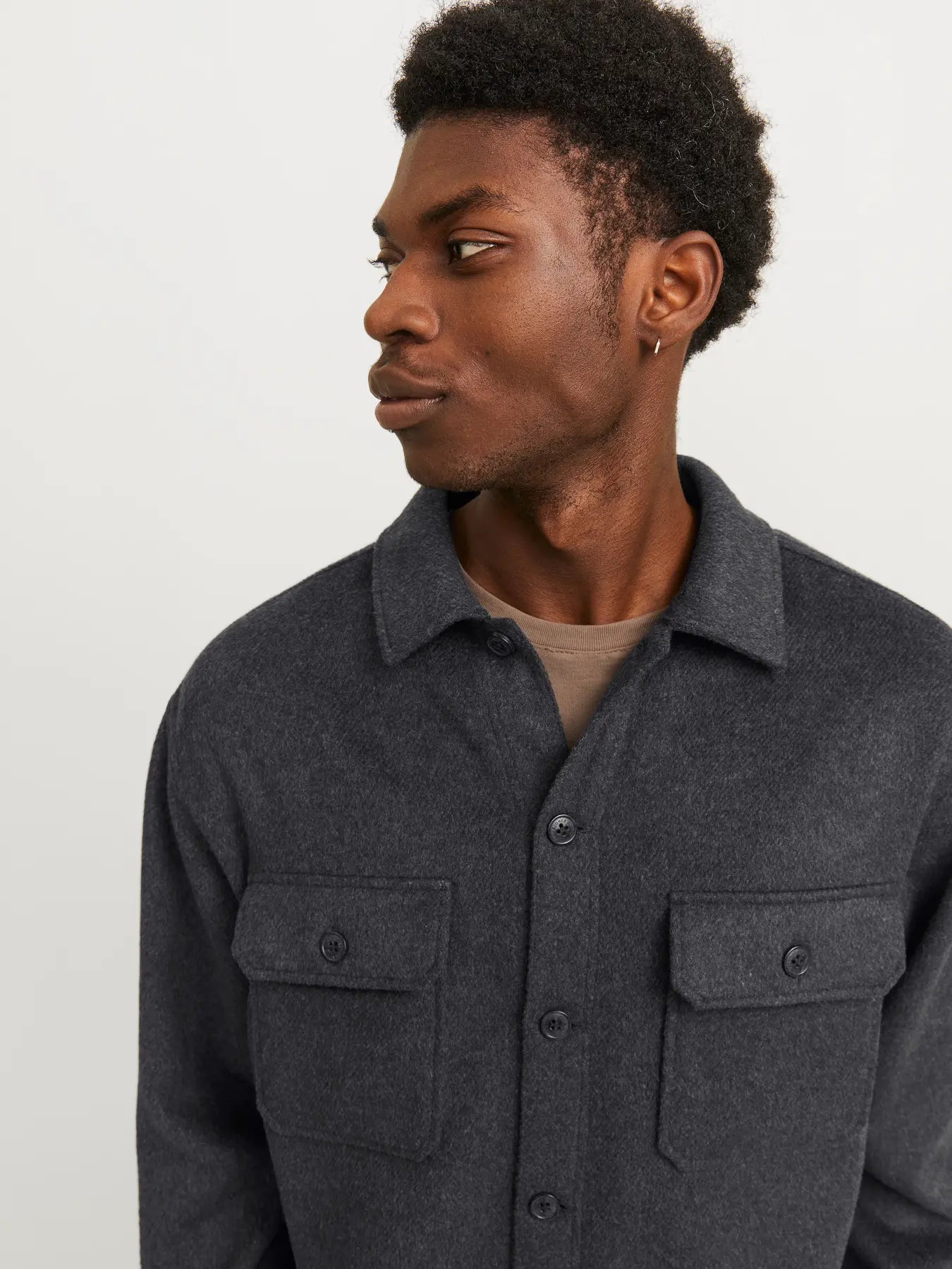 JACK & JONES GIACCA CAMICIA "JJEBRADLEY" RELAXED FIT - Col. nero