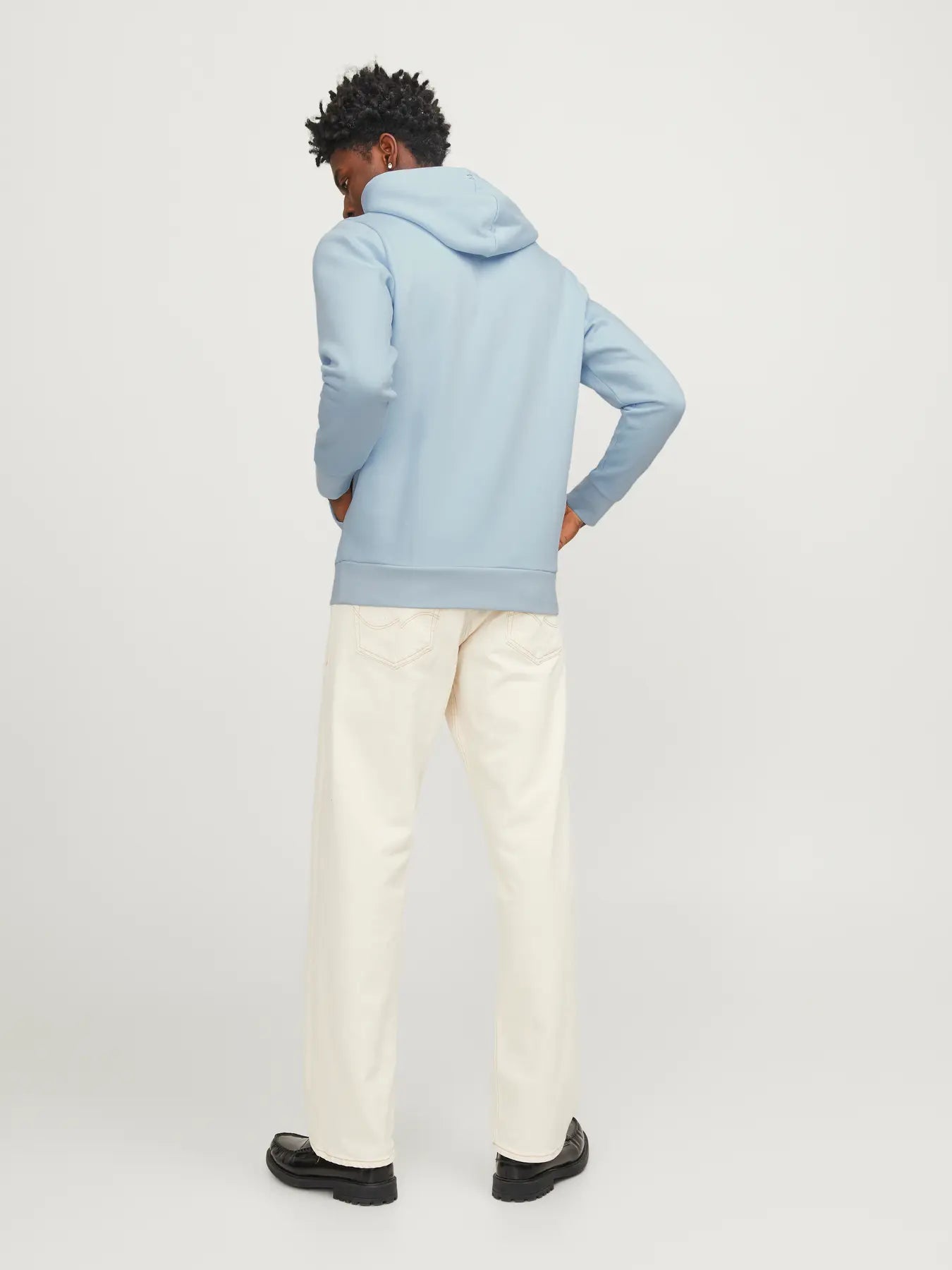 JACK & JONES FELPA CON CAPPUCCIO "PREMIUM" - Col. azzurro