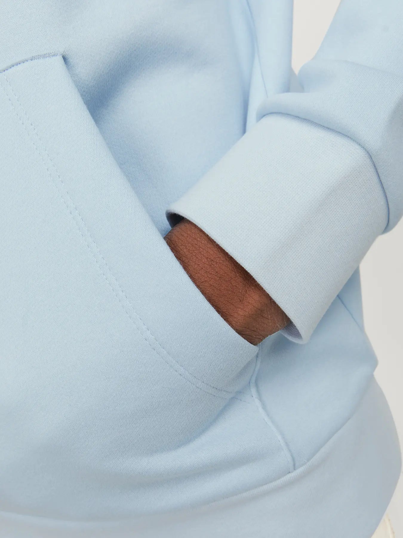 JACK & JONES FELPA CON CAPPUCCIO "PREMIUM" - Col. azzurro
