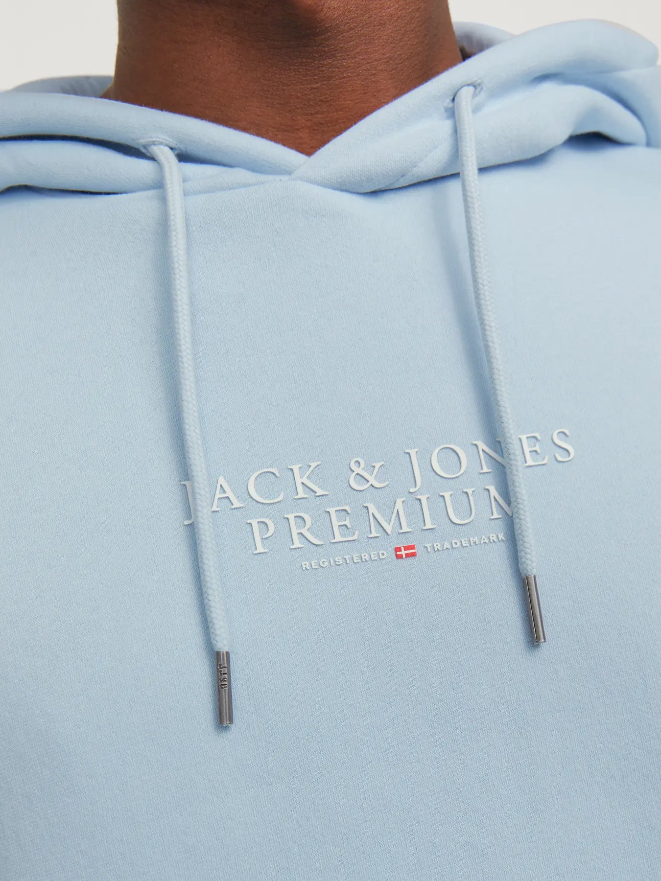 JACK & JONES FELPA CON CAPPUCCIO "PREMIUM" - Col. azzurro