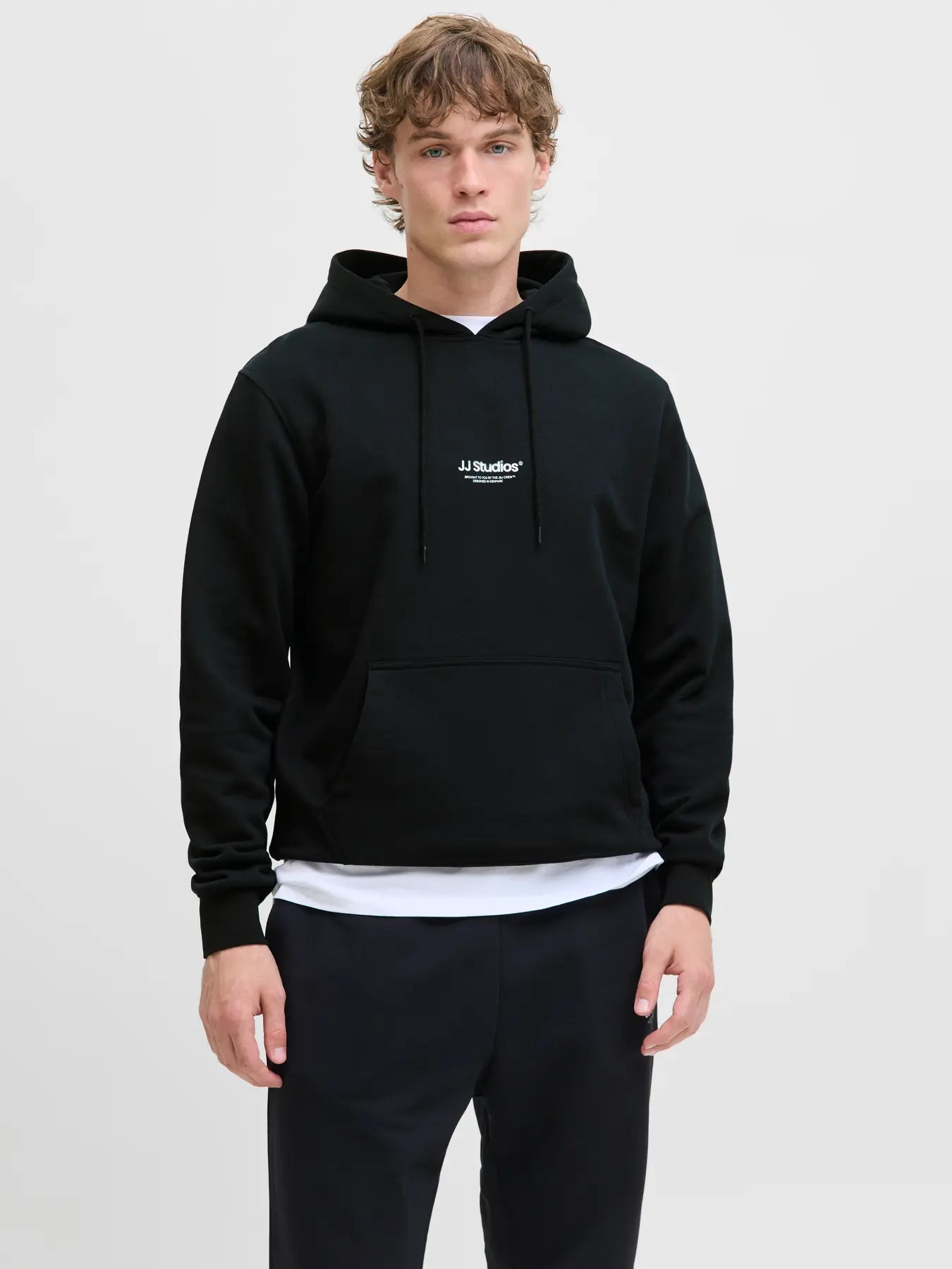 JACK & JONES FELPA CON CAPPUCCIO "JJESOHO" - Nero