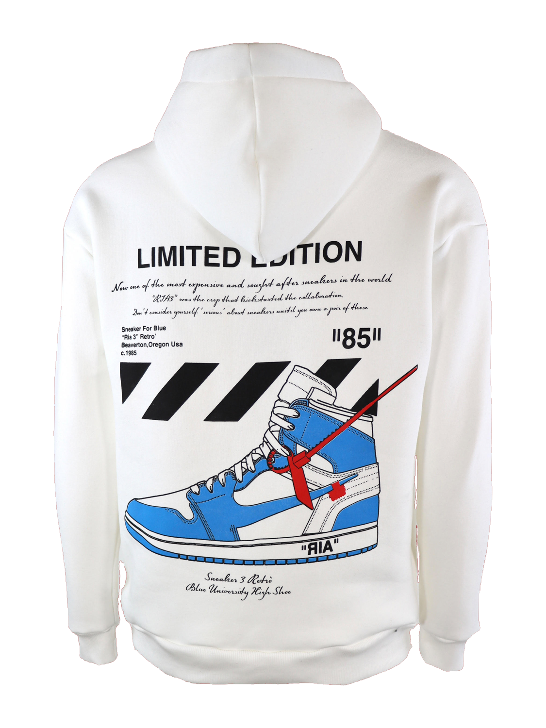 FELPA CON CAPPUCCIO "AIR LIMITED EDITION" - Col. Bianco