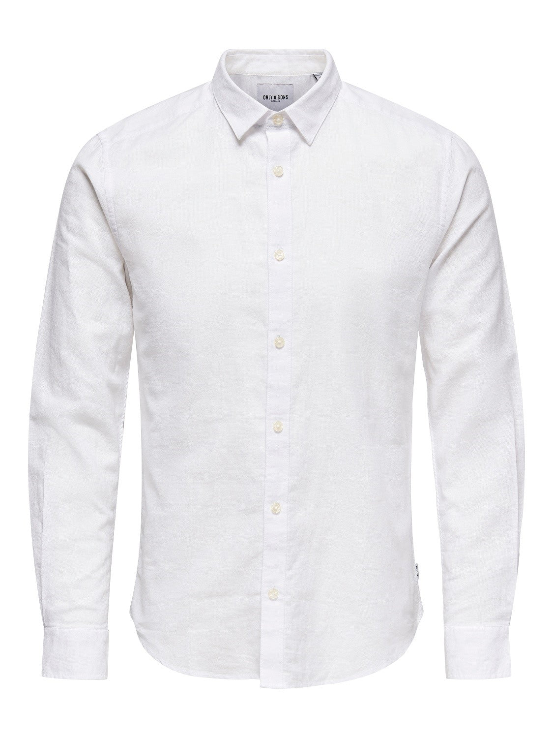 CAMICIA IN MISTO LINO - col. Bianco