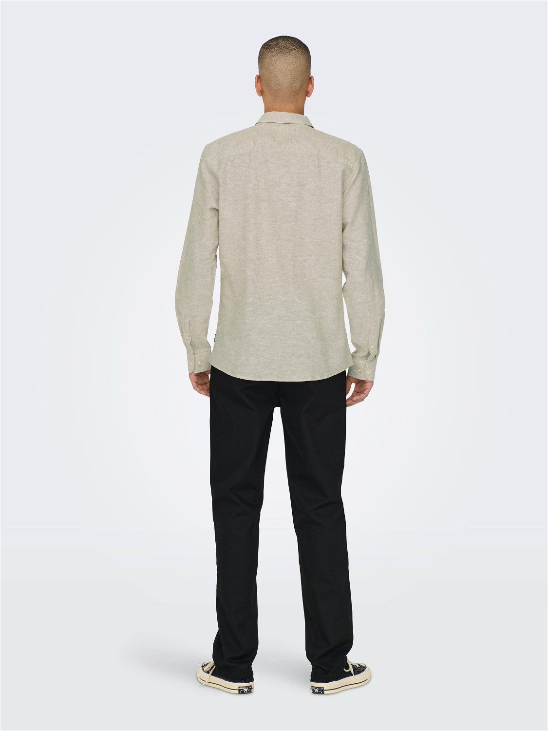 CAMICIA IN MISTO LINO - col. Chinchilla