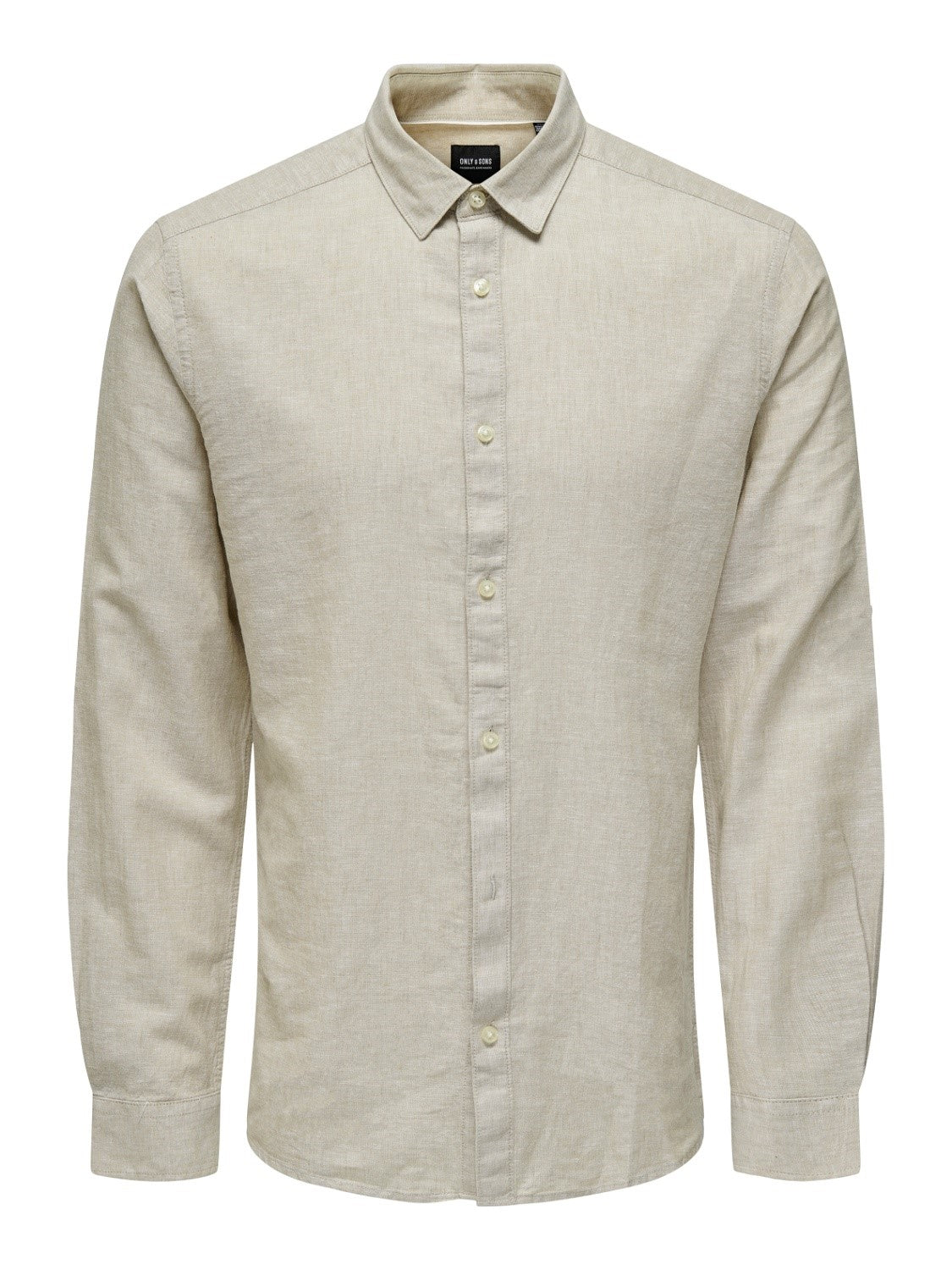 CAMICIA IN MISTO LINO - col. Chinchilla