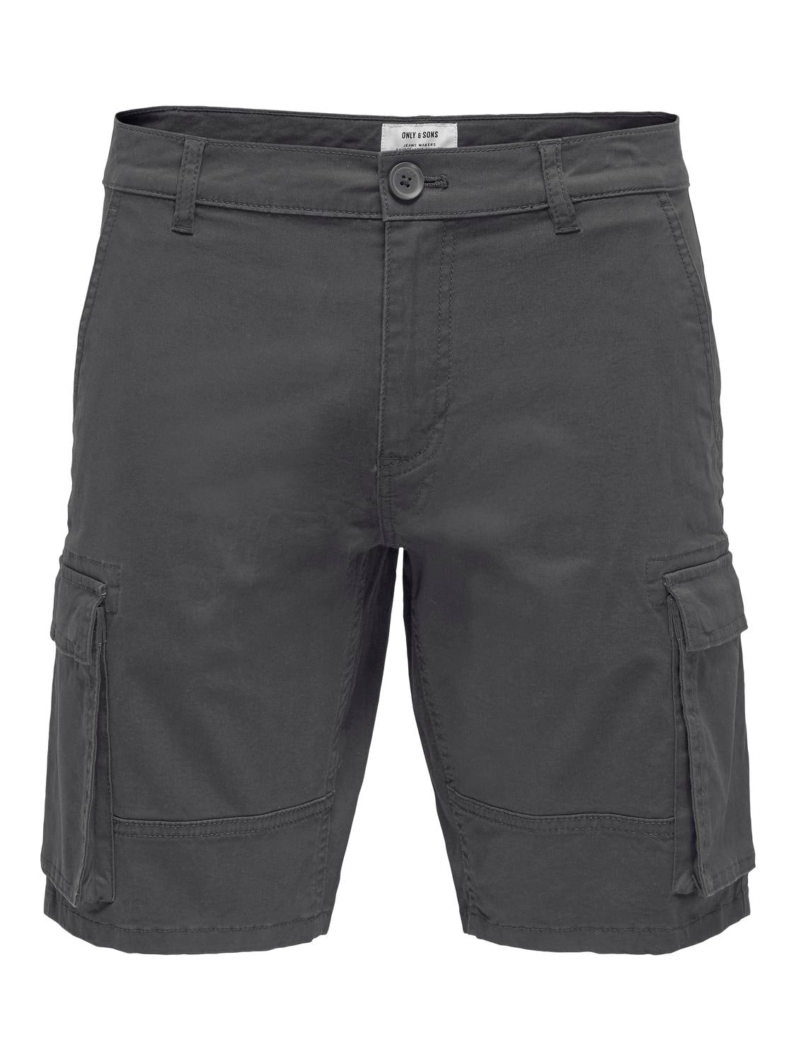 ONLY & SONS CARGO SHORTS - Grigio scuro