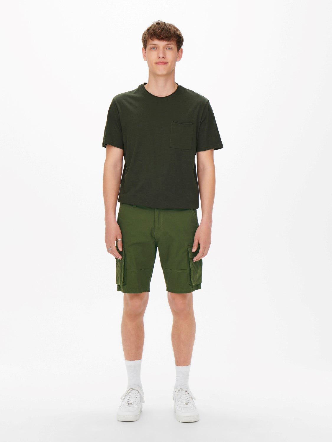 ONLY & SONS PANTALONCINI CARGO - Verde