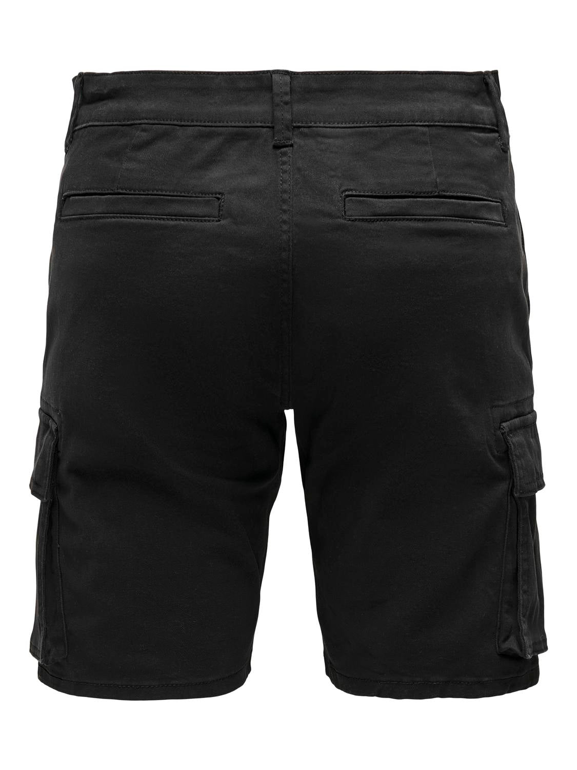 ONLY & SONS CARGO SHORTS - Col. nero