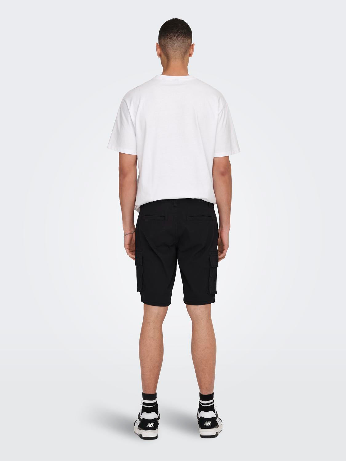 ONLY & SONS CARGO SHORTS - Col. nero