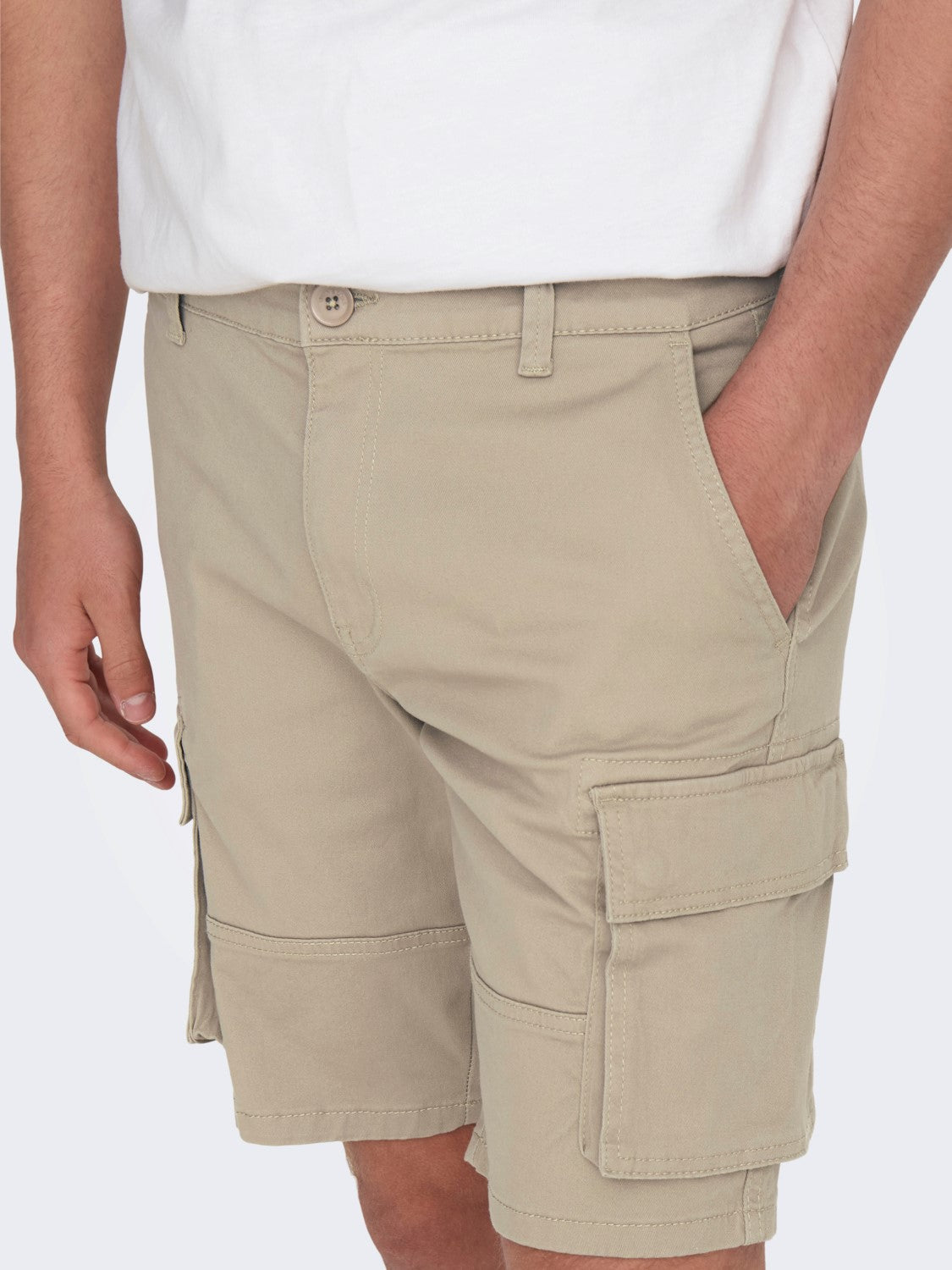 ONLY & SONS PANTALONCINI CARGO - Beige