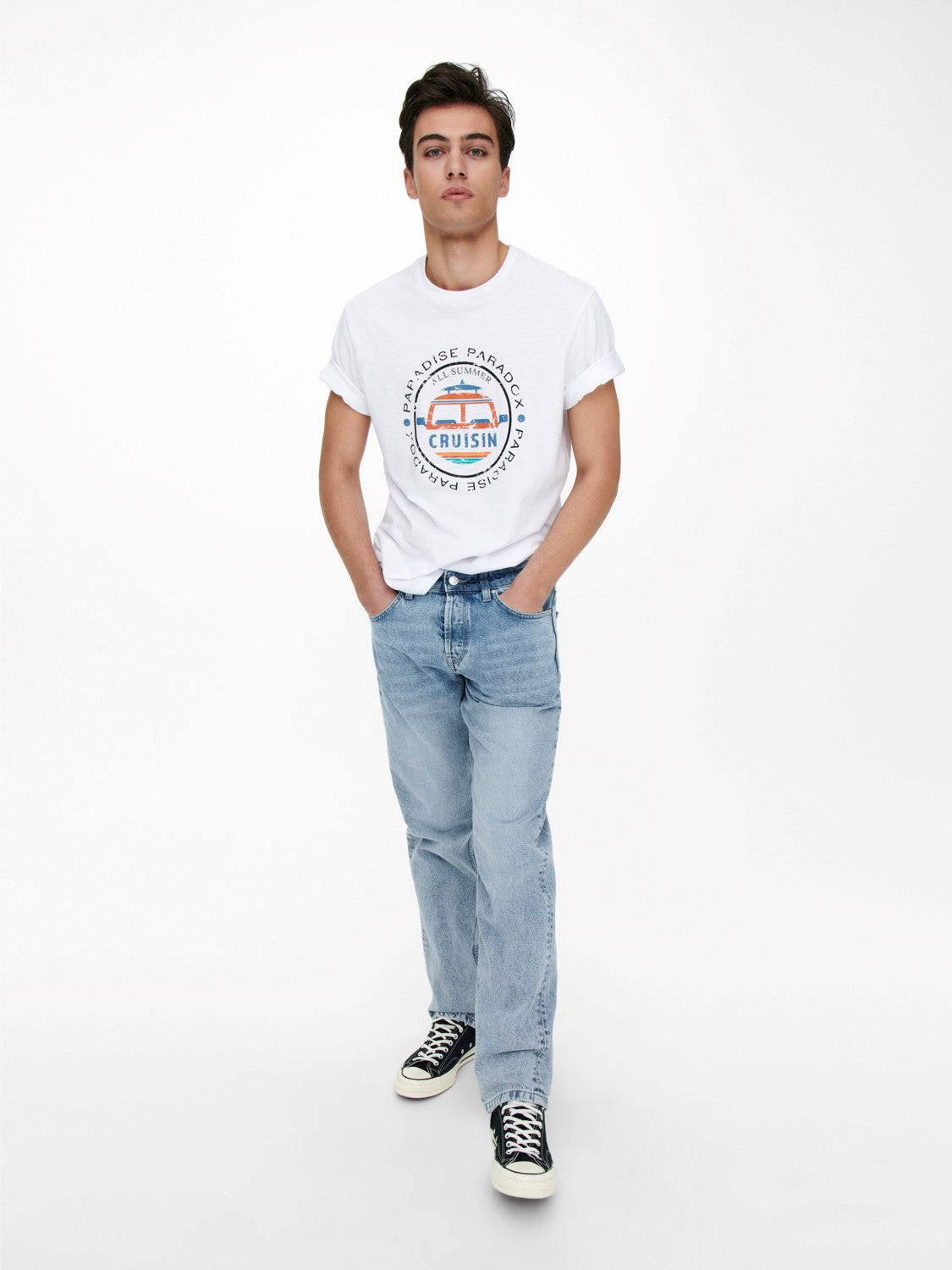 LOOSE EDGE BLUE LIGHT JEANS SENZA STRAPPI