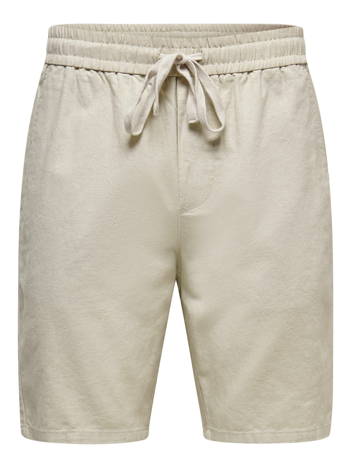 ONLY & SONS PANTALONCINI IN LINO COTONE - Silver Lining