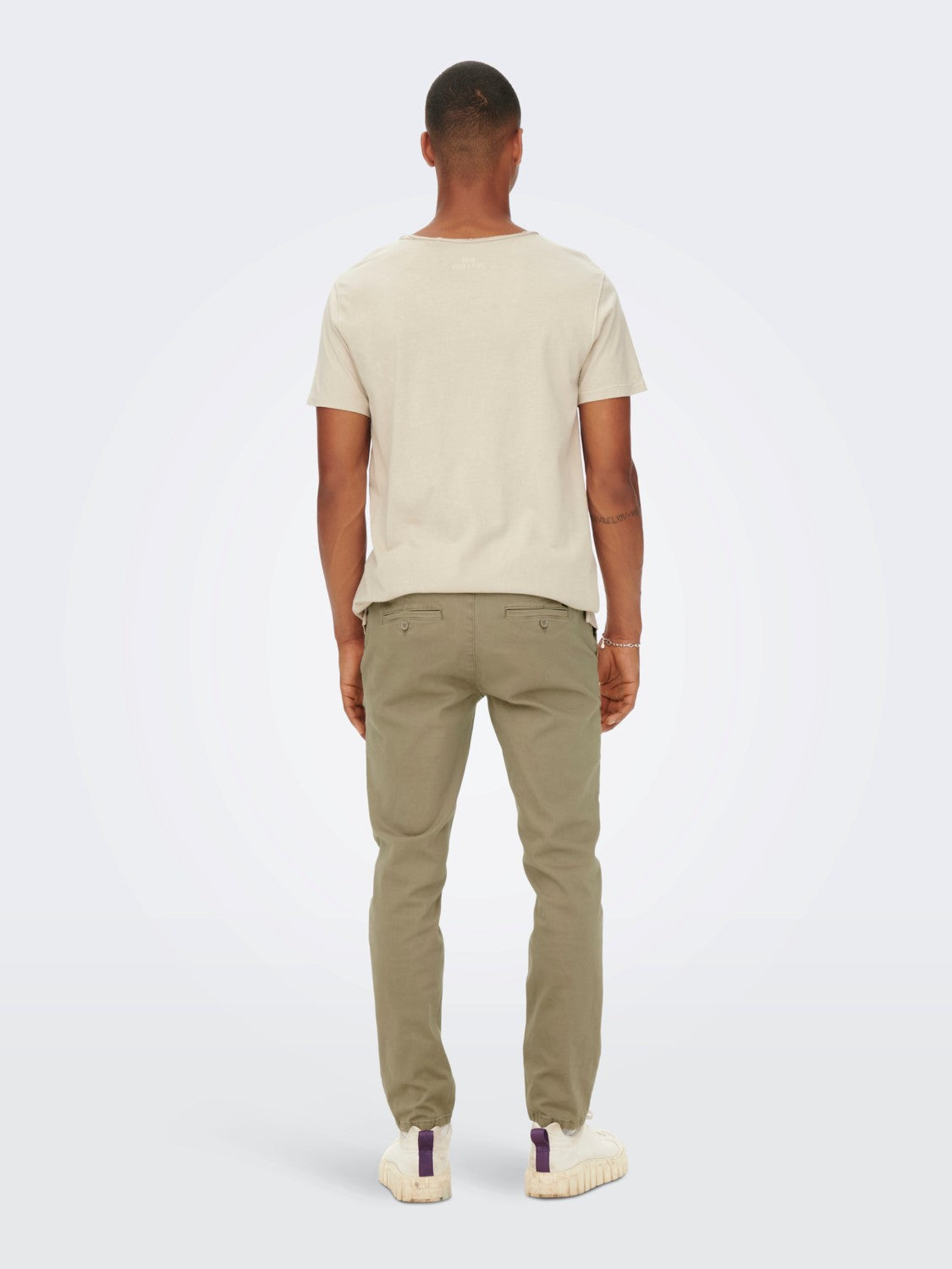 ONLY & SONS PANTALONI CHINO - Chinchilla