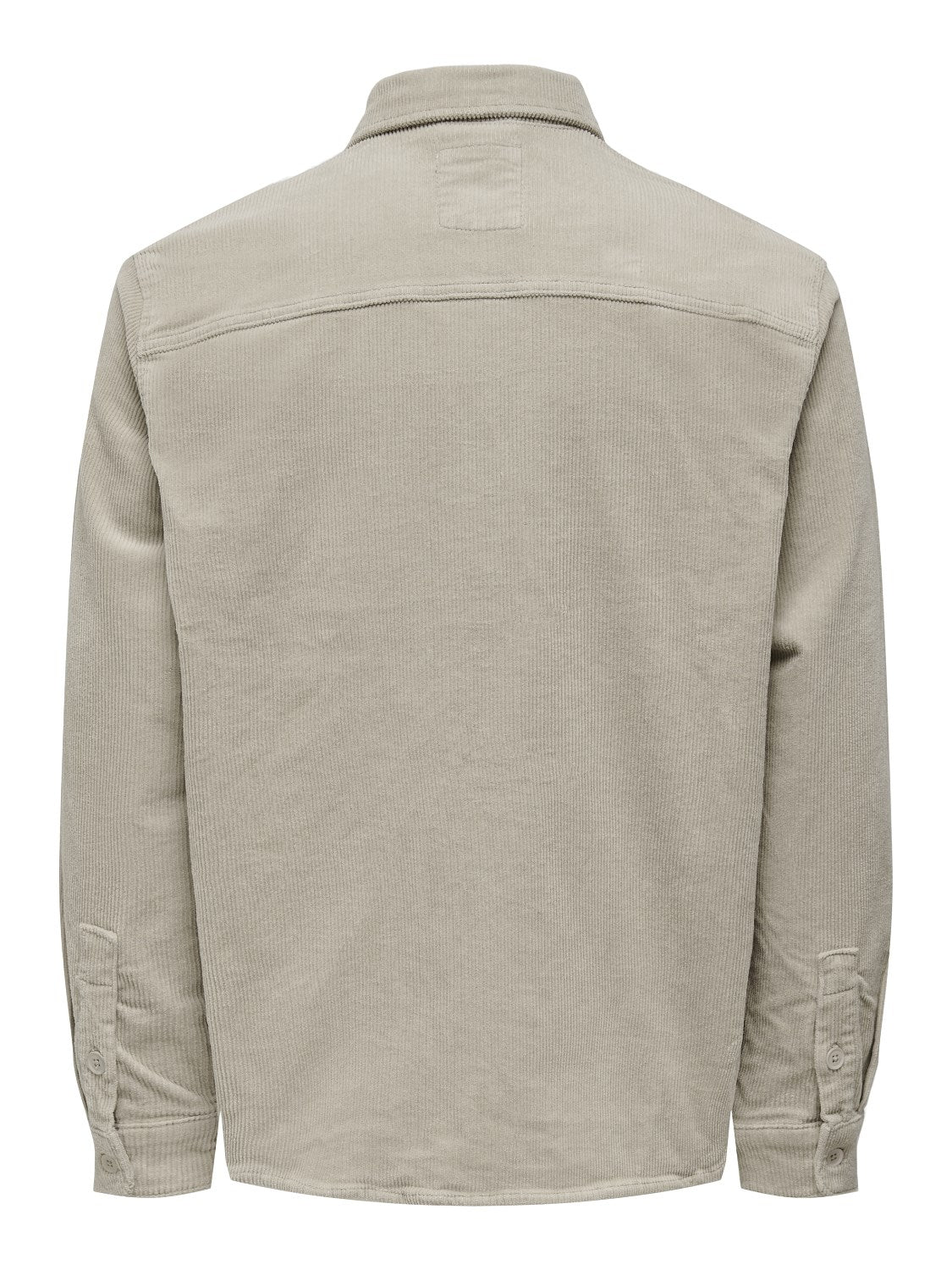 ONLY & SONS CAMICIA IN VELLUTO A COSTE - col. Gigio chiaro