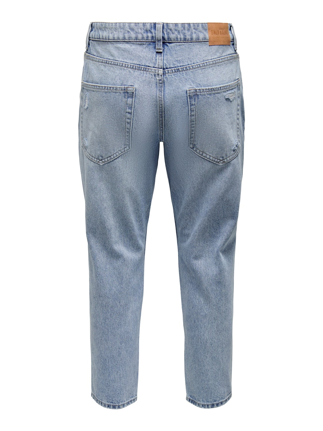 CROPPED BLUE LIGHT JEANS CON STRAPPI
