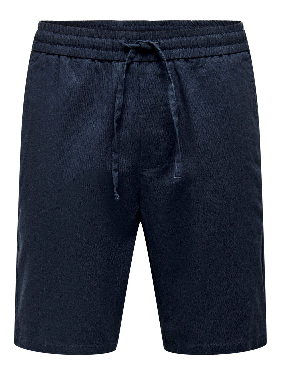 ONLY & SONS PANTALONCINI IN LINO COTONE - Dark Navy