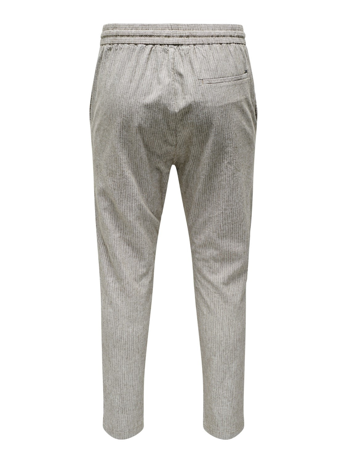 ONLY & SONS PANTALONE RIGATO IN LINO COTONE - Teak